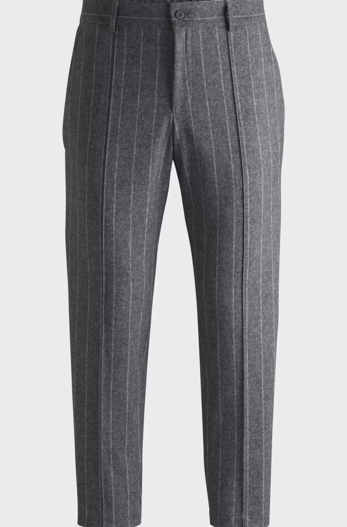HUGO BOSS Dressletic-bukser Med Tapered Fit I Stribet Jersey Med Performance-stræk Grå Best Sale