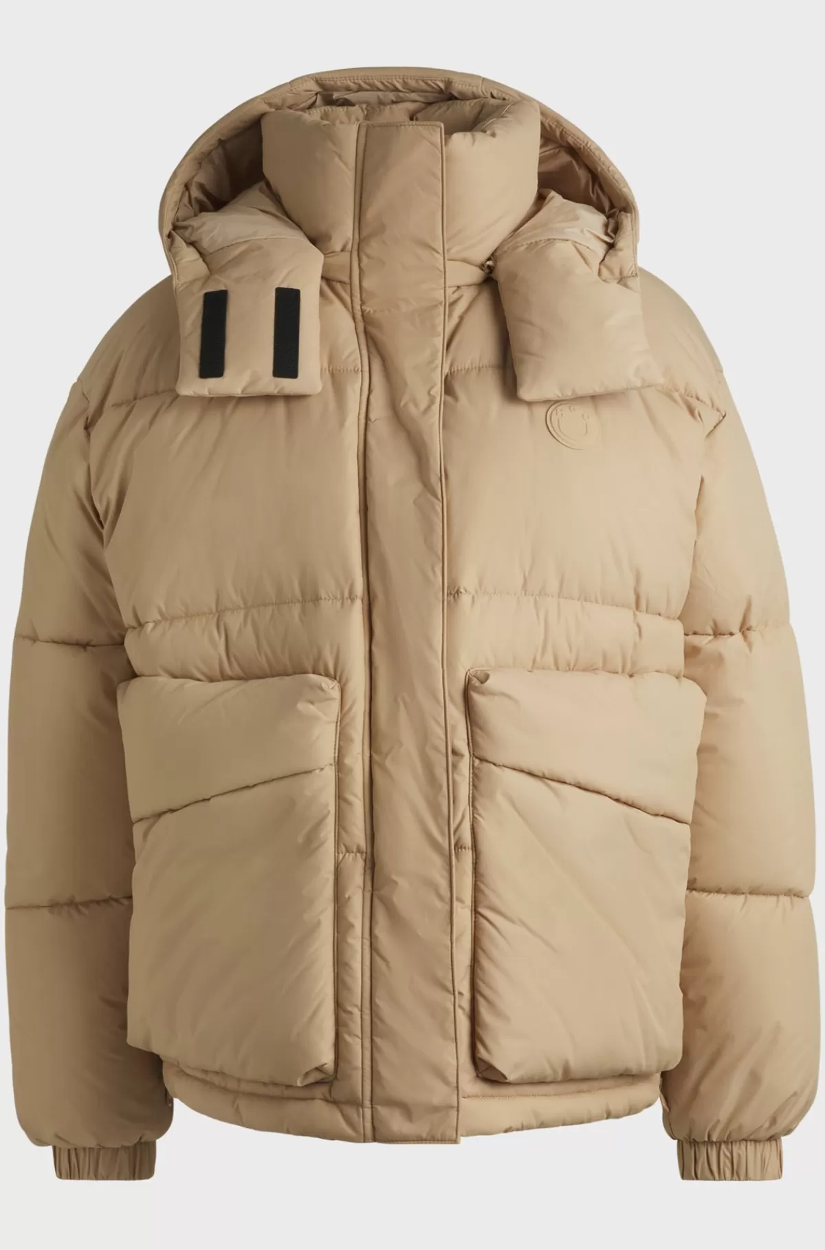 HUGO BOSS Dynejakke Med Aftagelig Hætte Lys beige Best