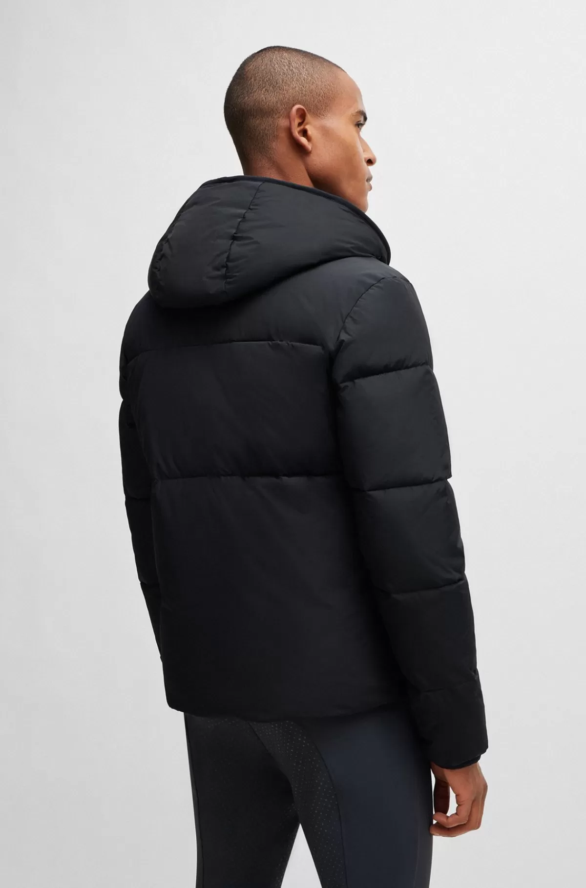 HUGO BOSS Dynejakke Til Hestesport Med Hætte Og Fleeceforede Lommer Sort Sale