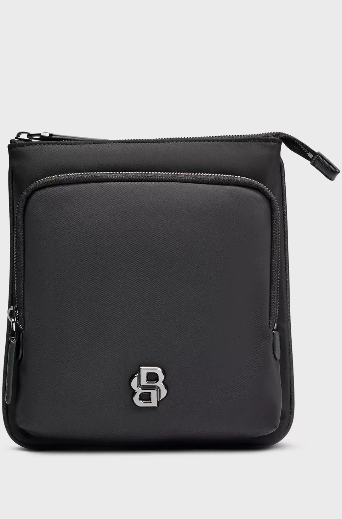 HUGO BOSS Envelopetaske Med Dobbelt Monogram På Metal Sort Sale