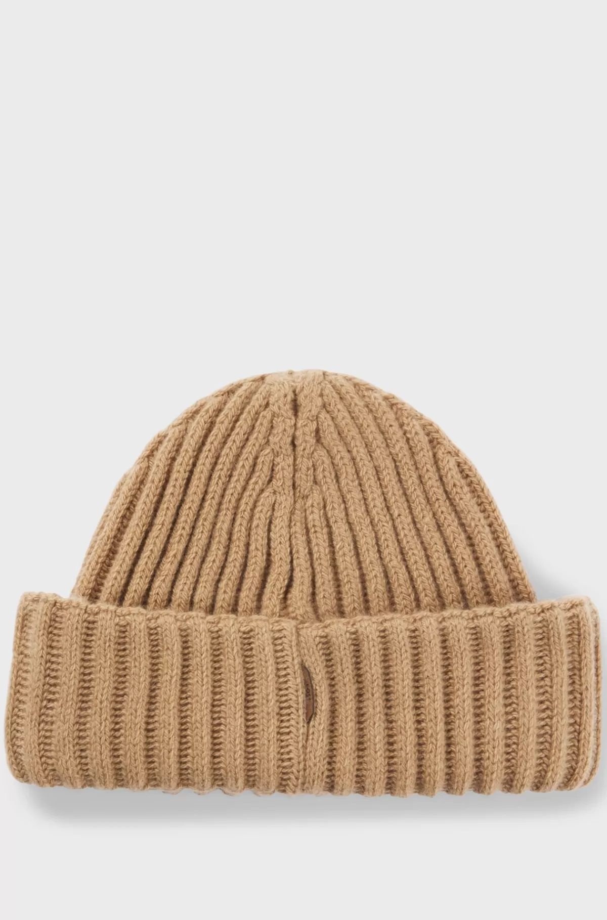 HUGO BOSS Fiskerhue I Ny Uld Og Kashmir Beige Store