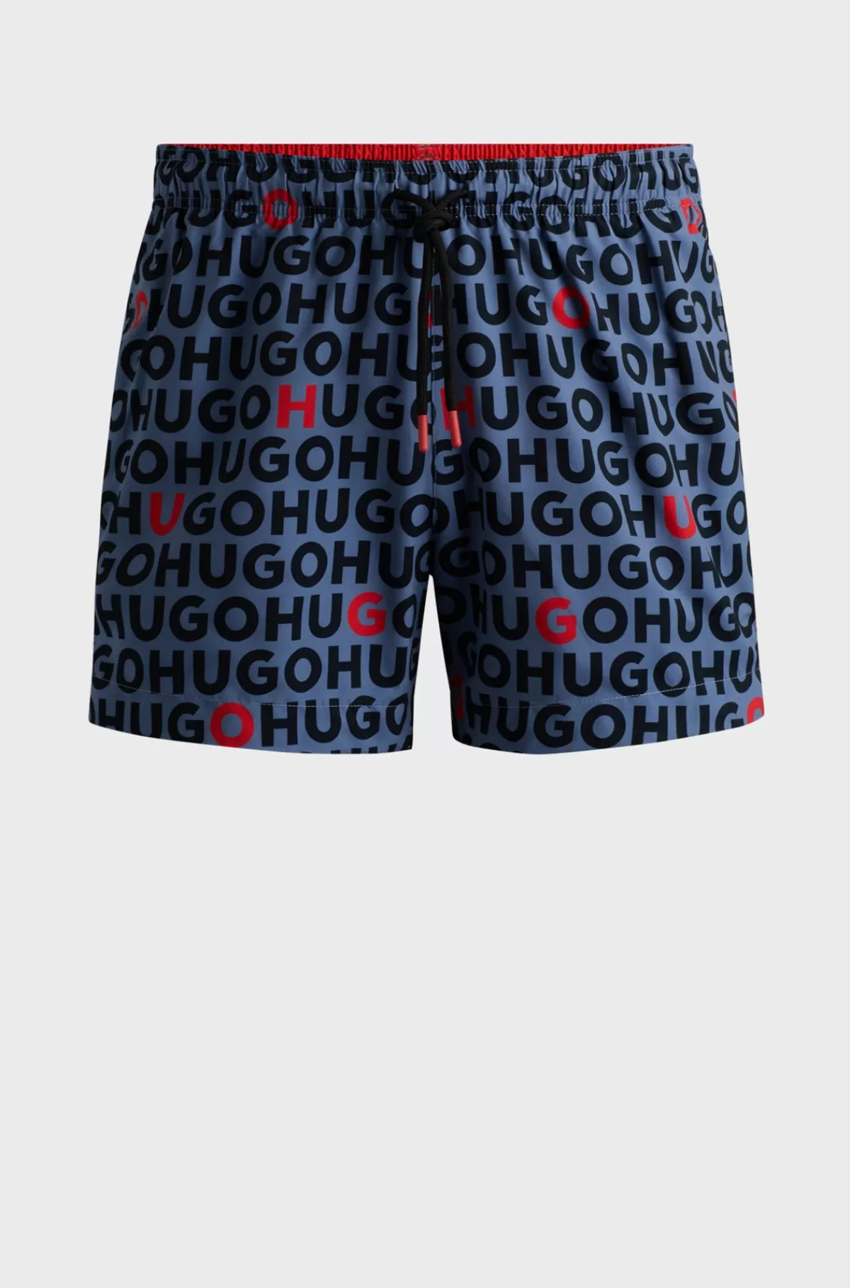 HUGO BOSS Fuldt Forede Badeshorts Med Gentaget Logomotiv Blå Cheap