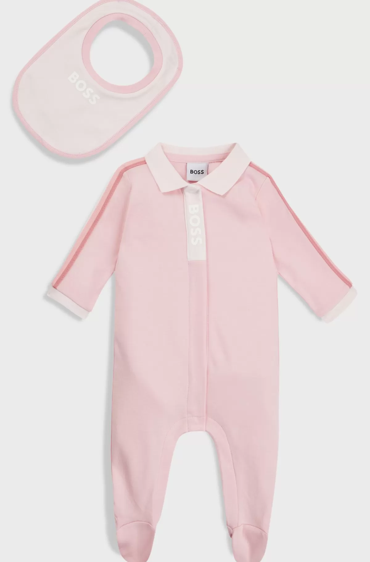 HUGO BOSS Gaveæske Med Sæt Bestående Af Natdragt Og Hagesmæk Til Babyer Lys pink Online