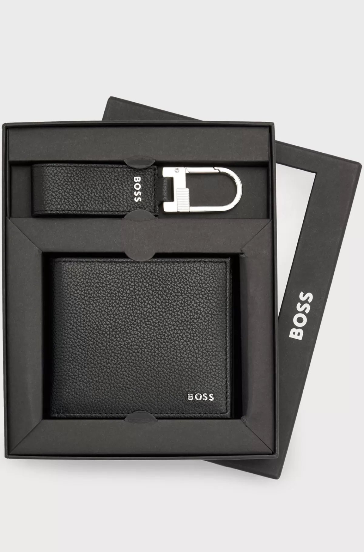 HUGO BOSS Gavesæt Med Pung Og Nøglering I Læder Sort Best Sale