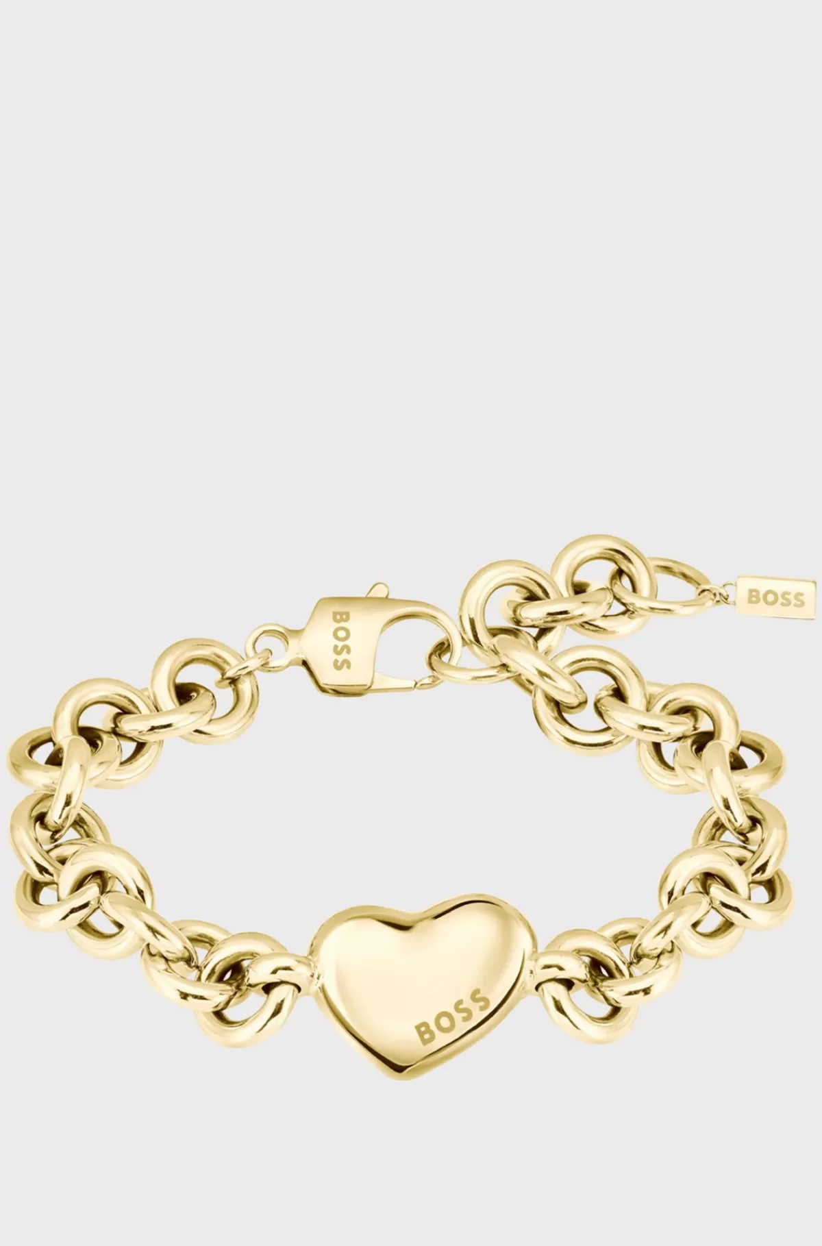 HUGO BOSS Gold-tone Chain Bracelet With Heart Charm Guld Online