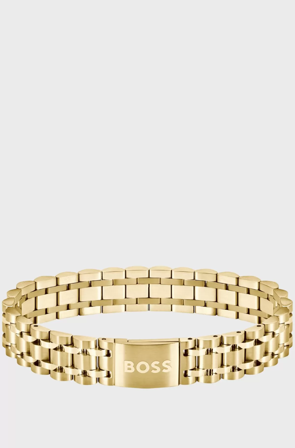 HUGO BOSS Gold-tone Cuff With Logo-engraved Magnetic Closure Guld Best
