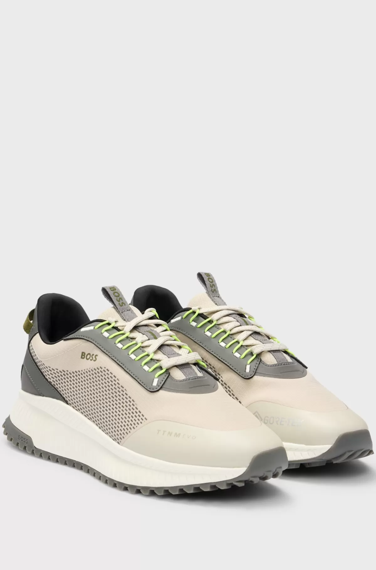 HUGO BOSS GORE-TEX TTNM EVO Sneakers I Blandede Materialer Med Og Rillet Sål Lys beige Hot