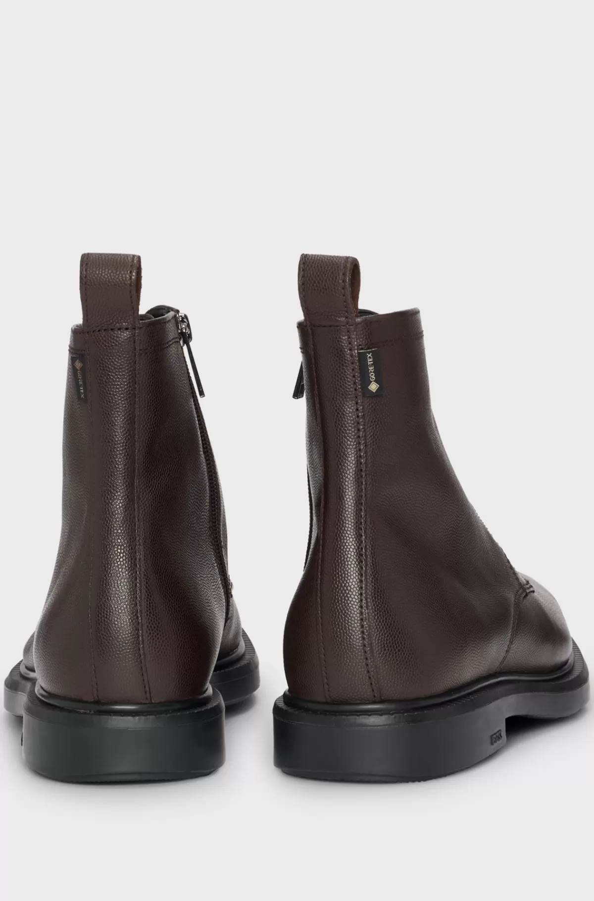 HUGO BOSS GORE-TEX Halvlange Støvler I Printet Læder Med Ydersål I Gummi Mørkebrun Cheap