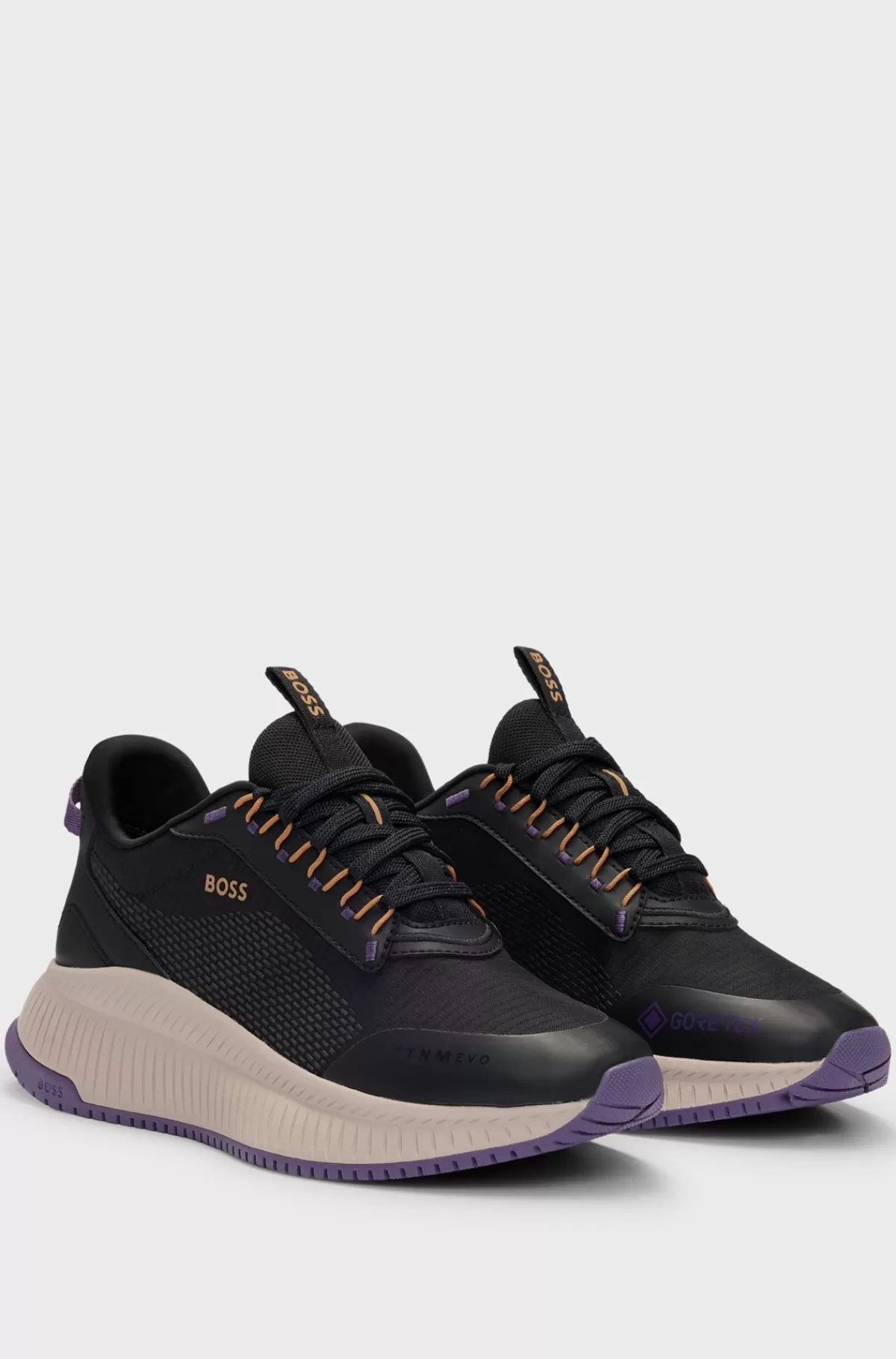HUGO BOSS GORE-TEX TTNM EVO-sneakers I Blandede Materialer Med Kraftig Sål Sort Store
