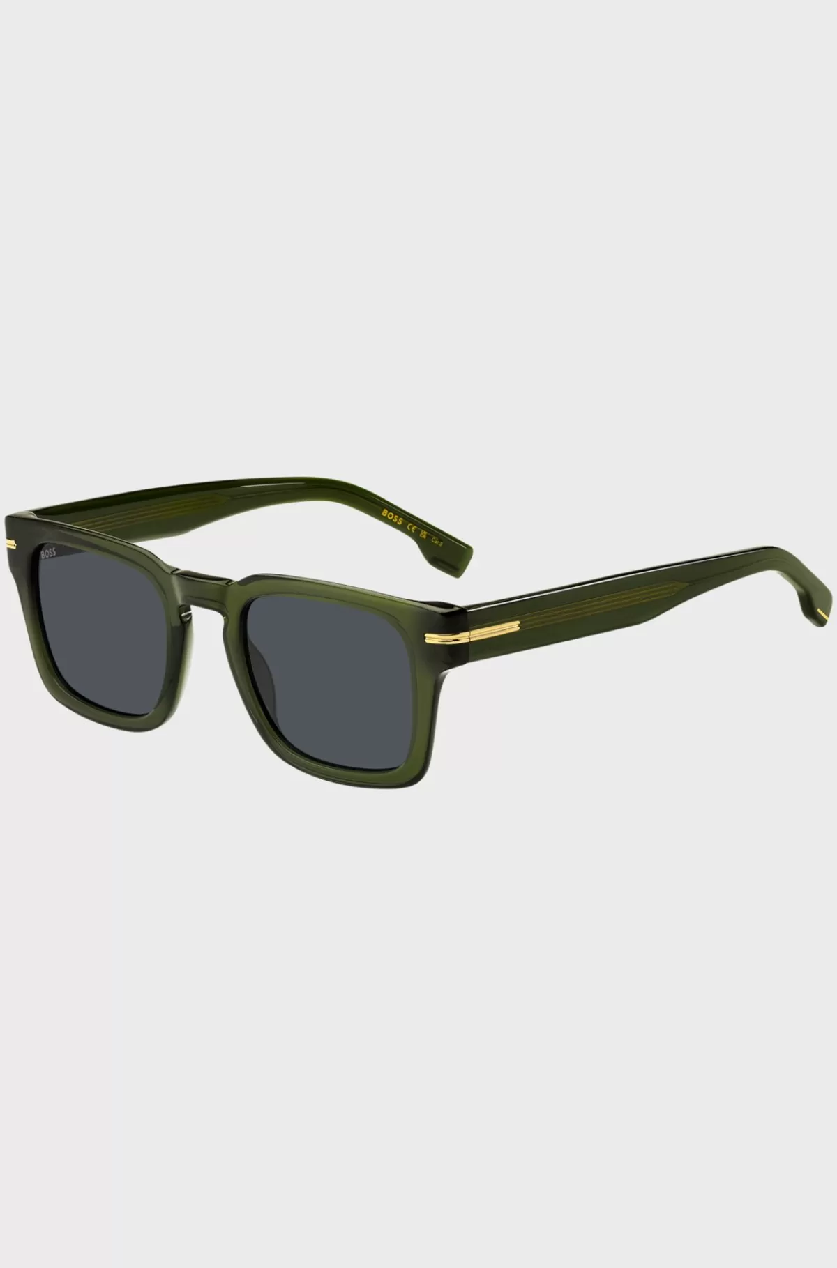 HUGO BOSS ne Acetat-solbriller Med Guldfarvet Metal Grøn Cheap