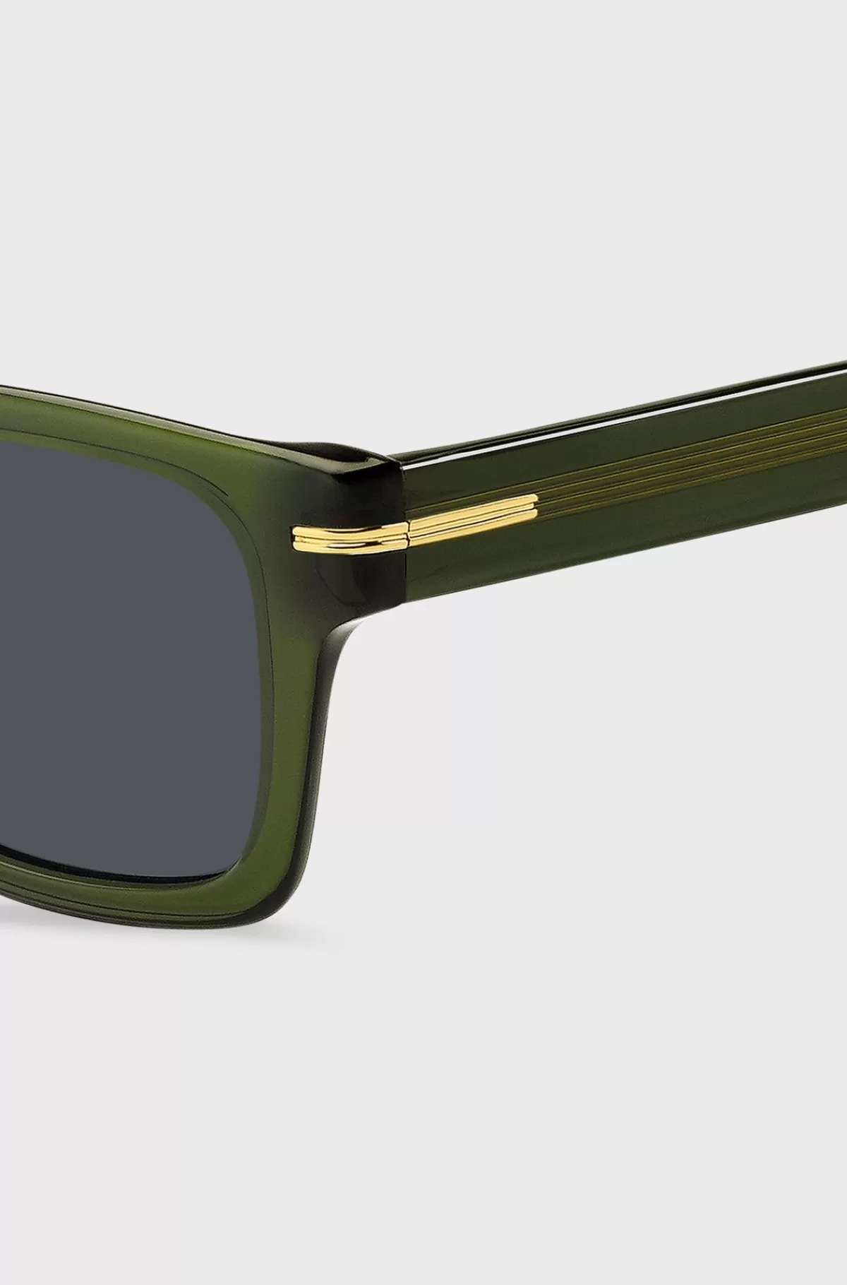 HUGO BOSS ne Acetat-solbriller Med Guldfarvet Metal Grøn Cheap