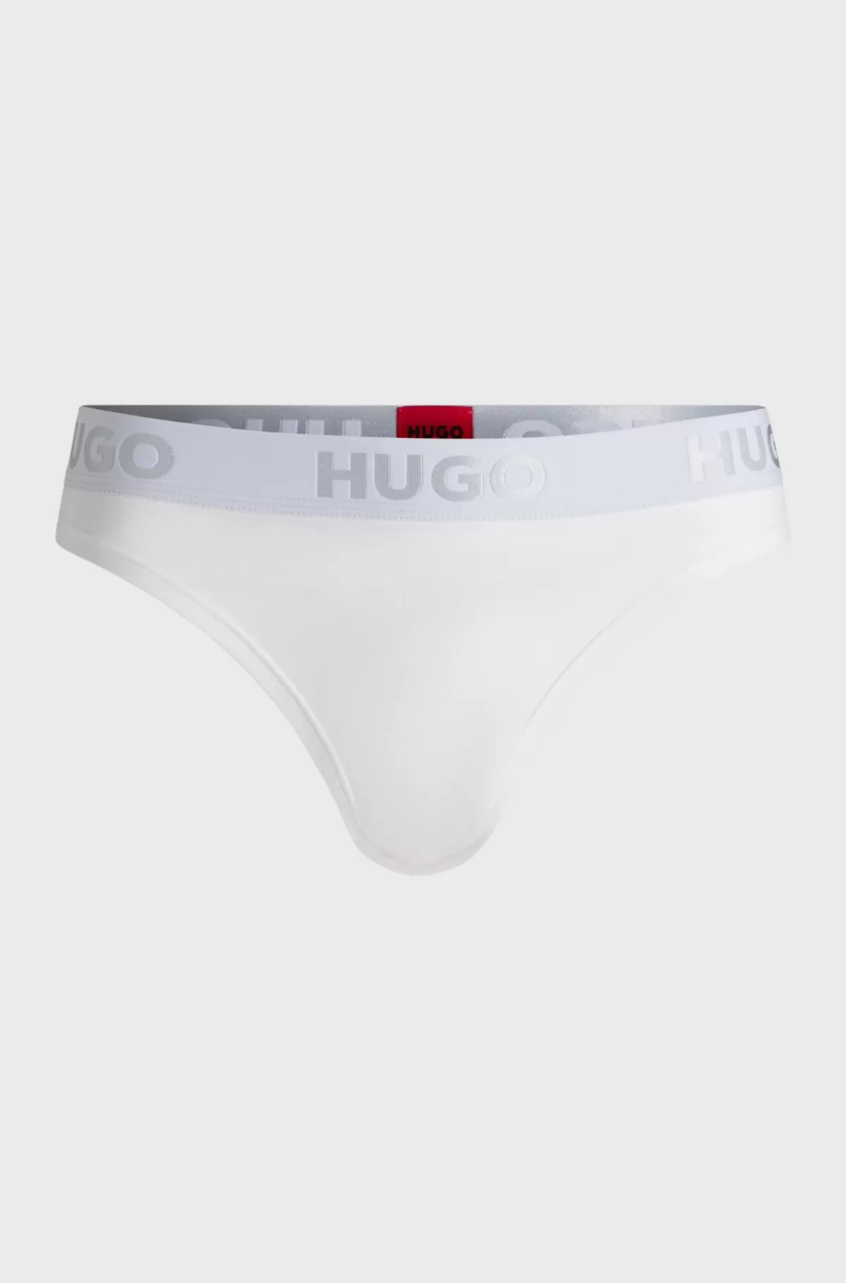 HUGO BOSS G-streng I Bomuld Med Stræk Og Logolinning Hvid New