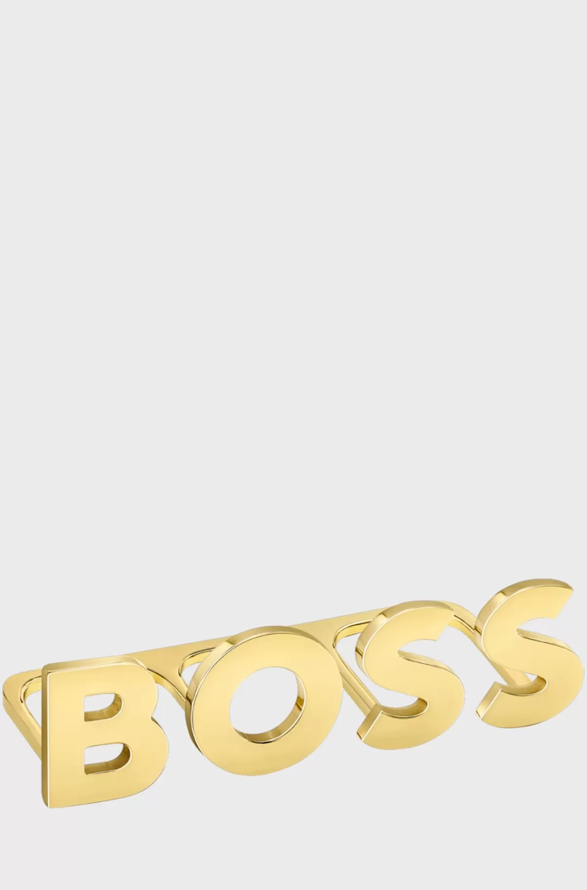 HUGO BOSS belagt Fingerring Med Logobogstaver Guld Discount