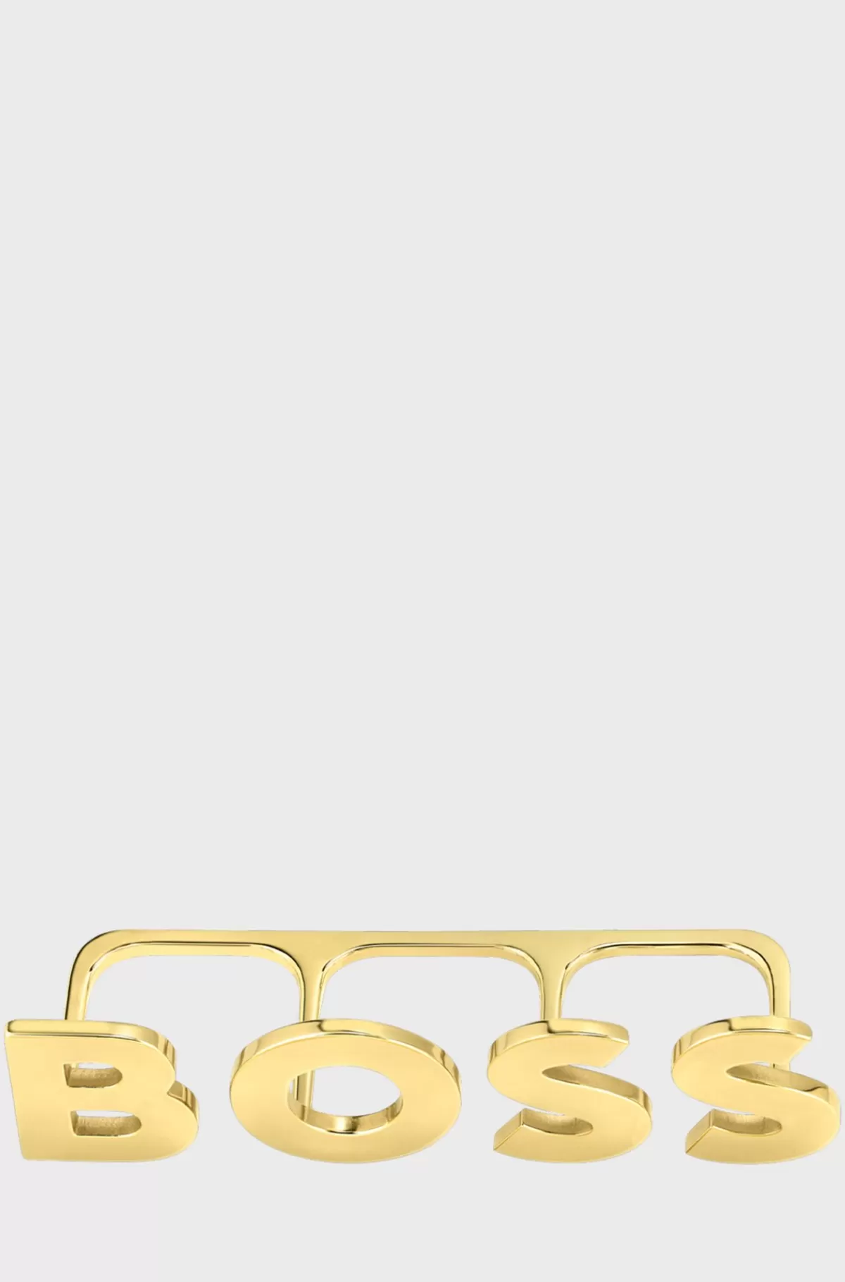 HUGO BOSS belagt Fingerring Med Logobogstaver Guld Discount