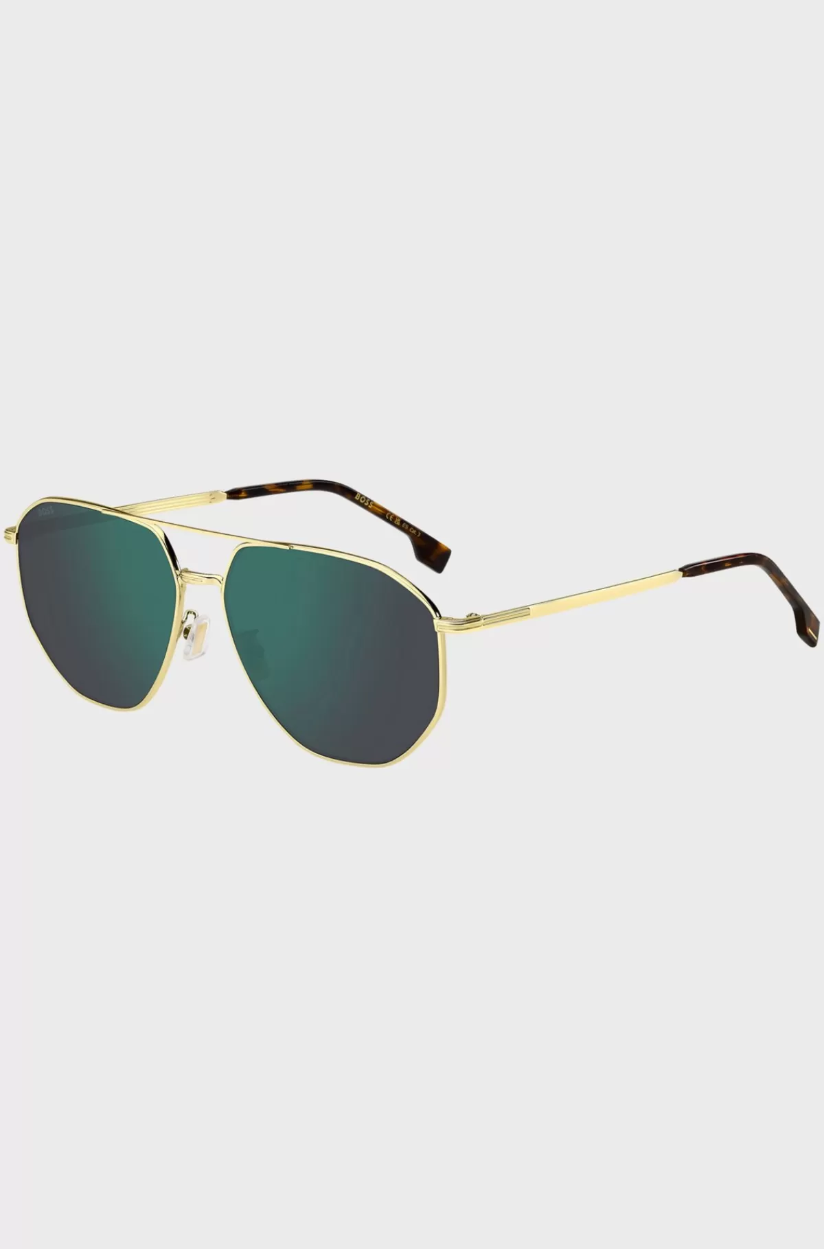 HUGO BOSS farvede Solbriller Med Grønne Glas Guld Fashion