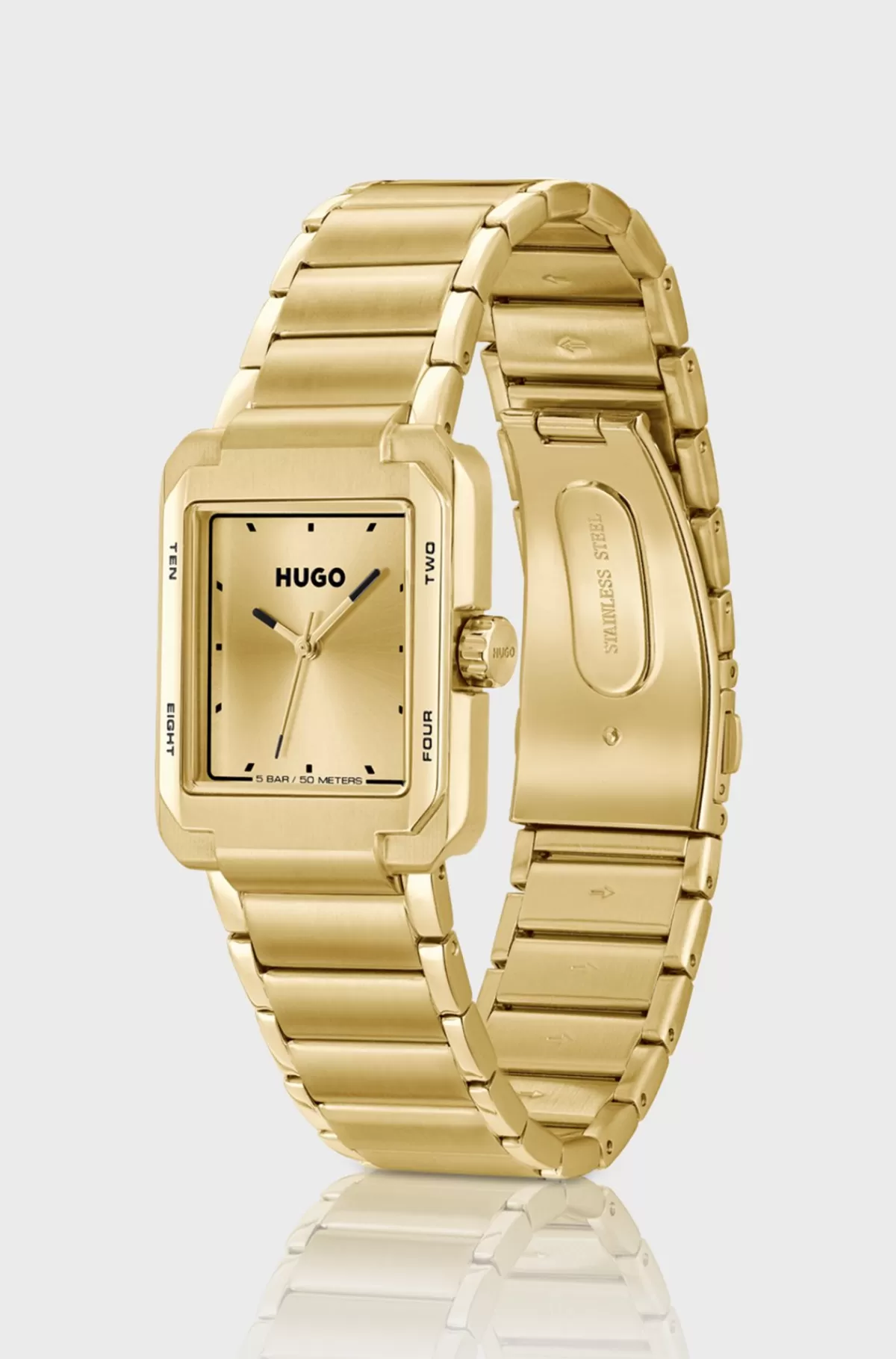 HUGO BOSS farvet Ur Med Lænkerem Guld Flash Sale