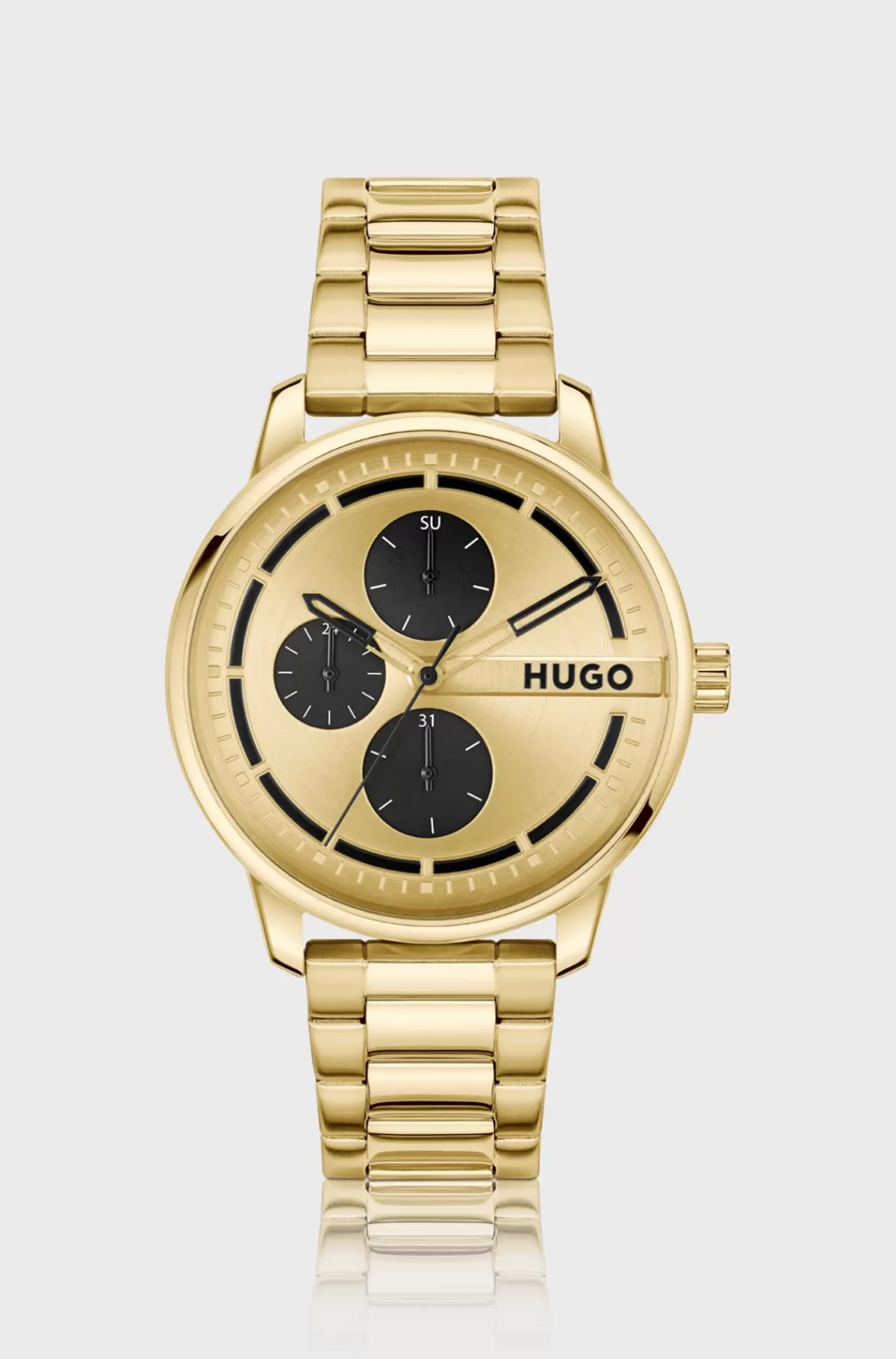 HUGO BOSS farvet Ur Med Sorte Sub-registre Guld Shop
