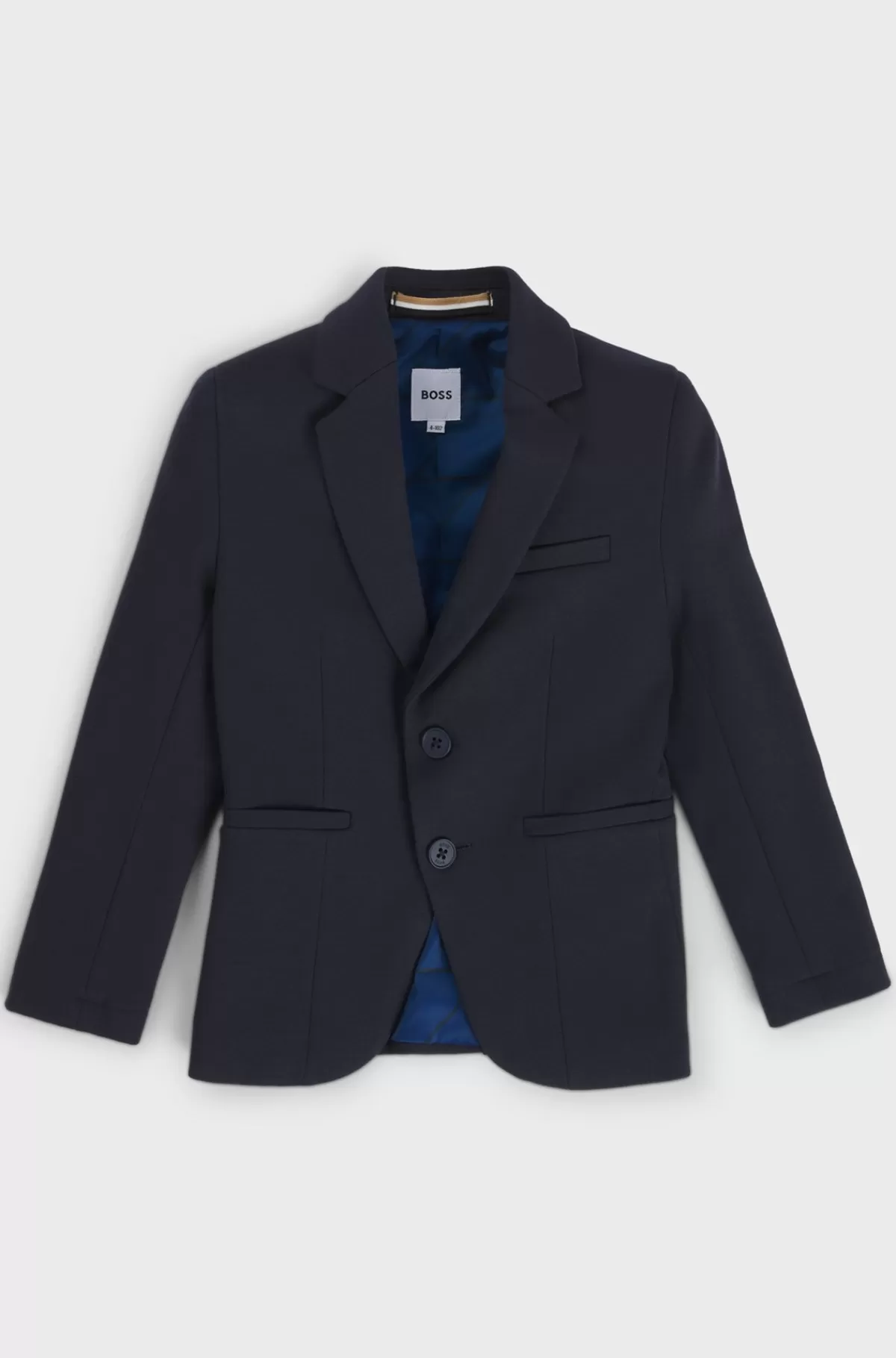HUGO BOSS Habitjakke Til Børn I Stof Med Stræk Og Mønstret For Mørkeblå Flash Sale