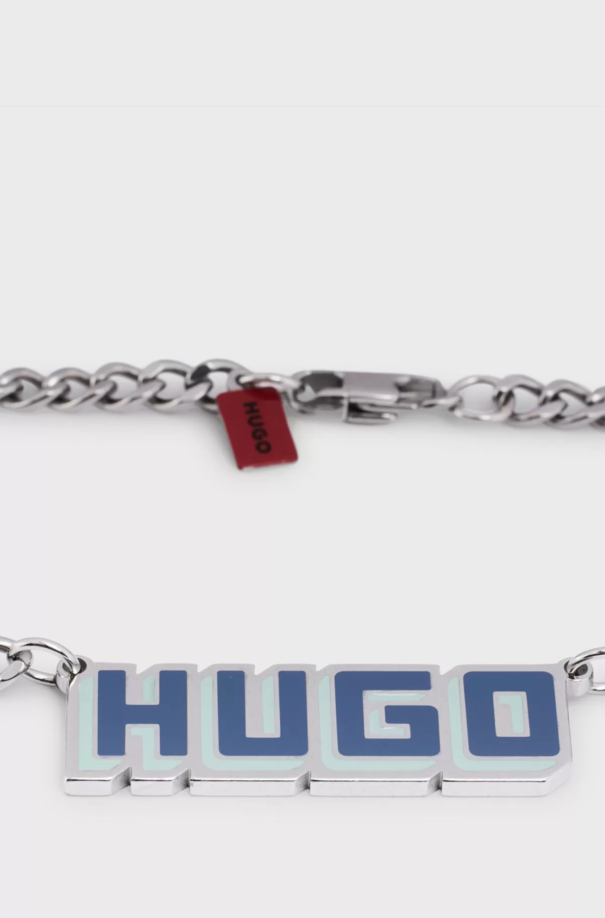 HUGO BOSS Halskæde Med Logovedhæng Blå Shop