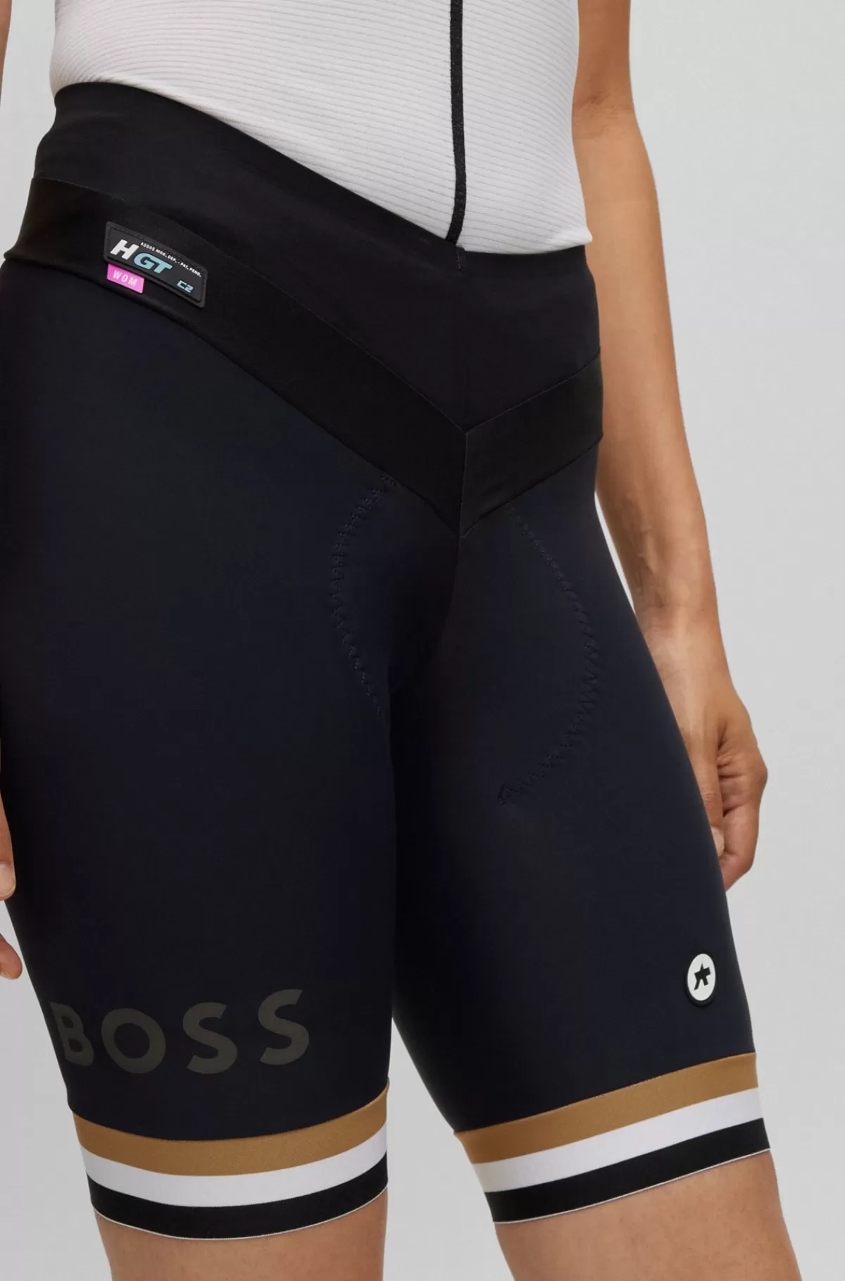 HUGO BOSS Halvlange Shorts Med Stødabsorberende Skum Fra BOSS X ASSOS Sort New