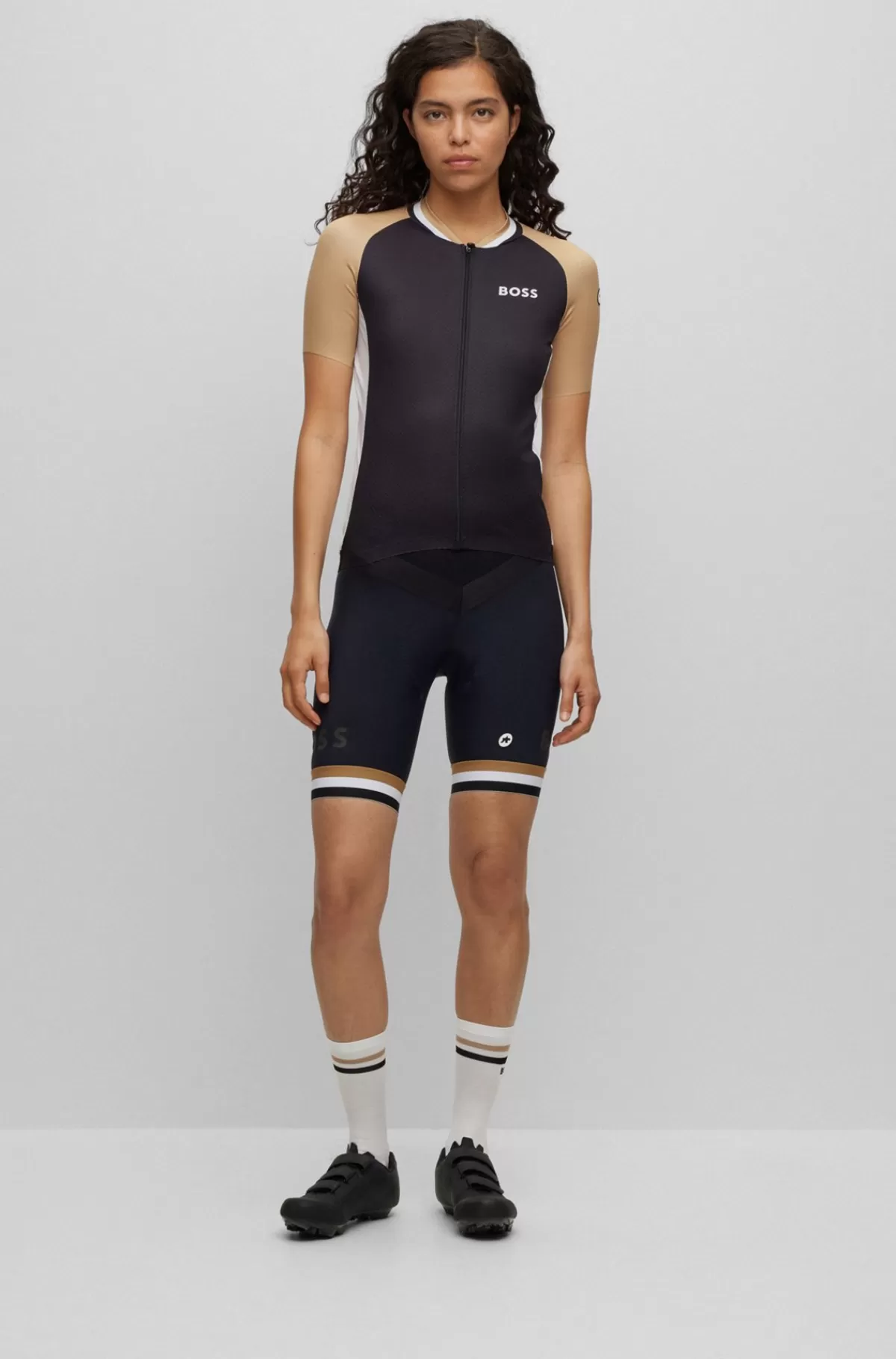 HUGO BOSS Halvlange Shorts Med Stødabsorberende Skum Fra BOSS X ASSOS Sort New
