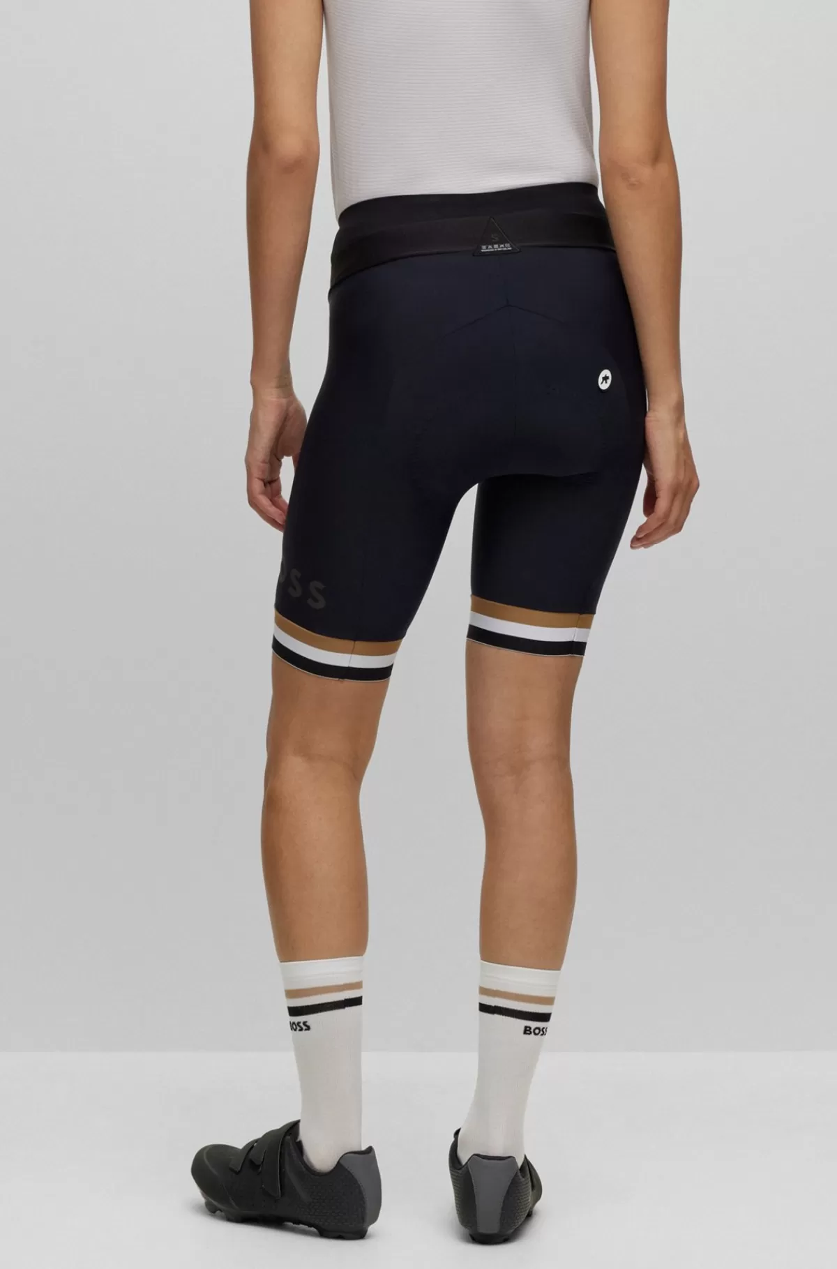 HUGO BOSS Halvlange Shorts Med Stødabsorberende Skum Fra BOSS X ASSOS Sort New