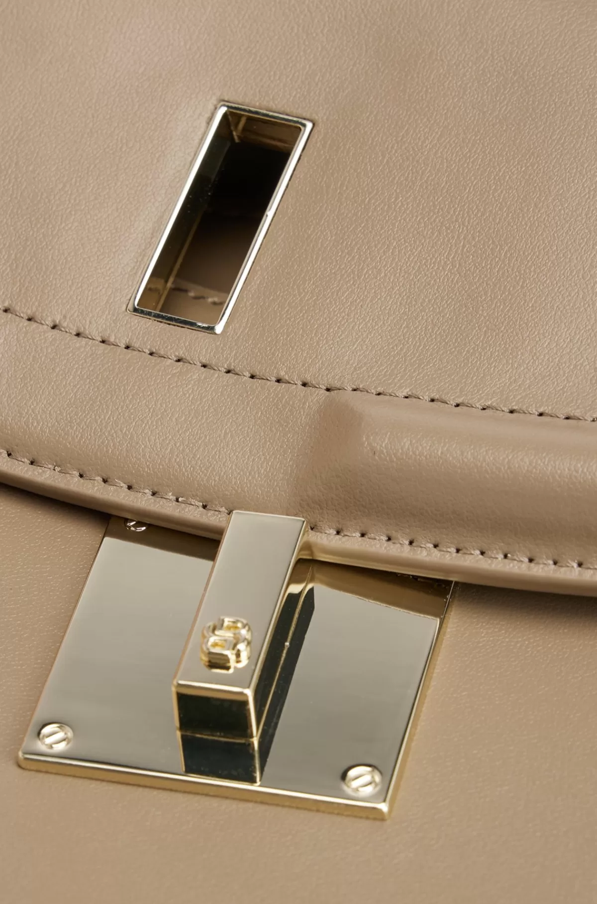 HUGO BOSS Håndtaske I Læder Med Hank Foroven Og Dobbelt B-monogram Brun Online
