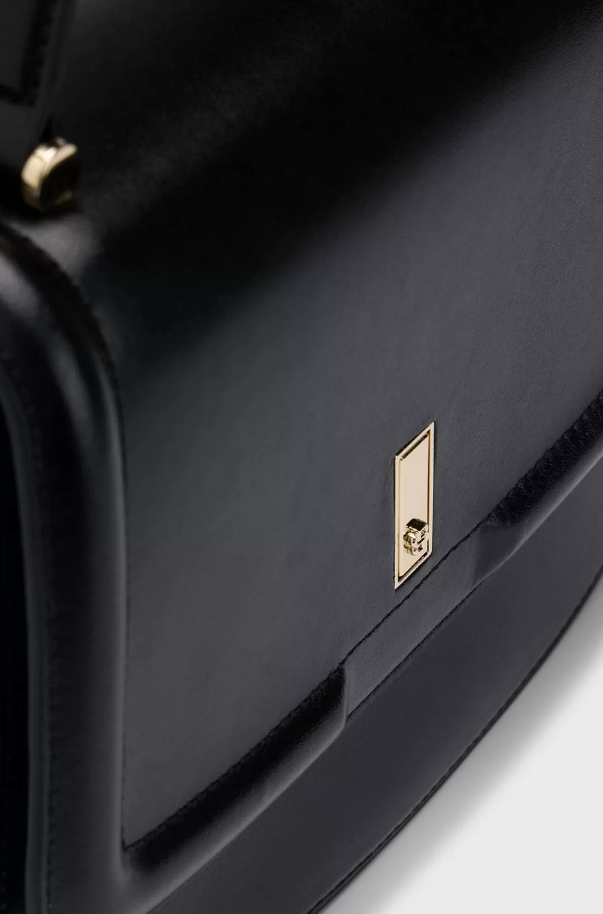 HUGO BOSS Håndtaske I Læder Med Hank Foroven Og Dobbelt B-monogram Sort Flash Sale