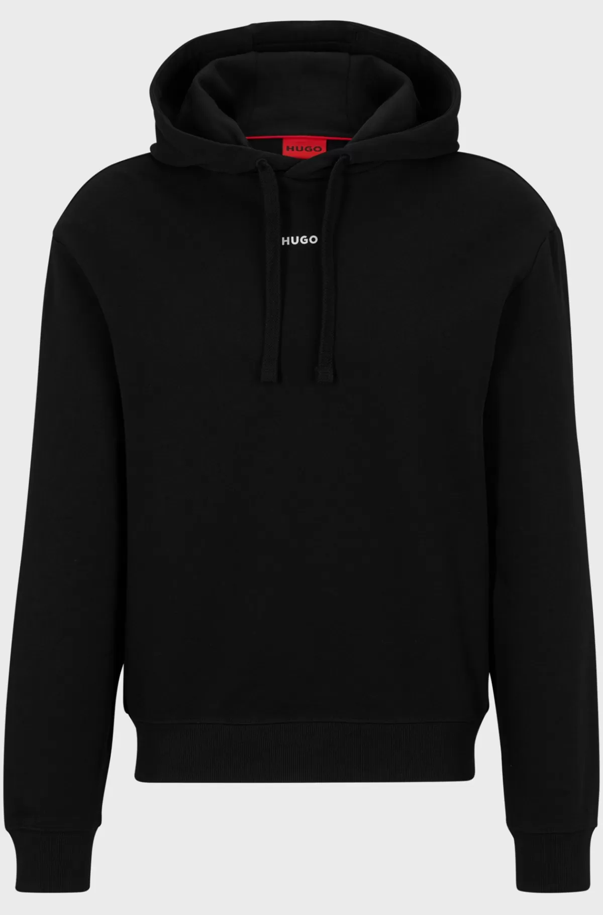 HUGO BOSS Hættetrøje I Sweatkvalitet Af Bomuld Med Relaxed Fit Og Logoprint Sort Best