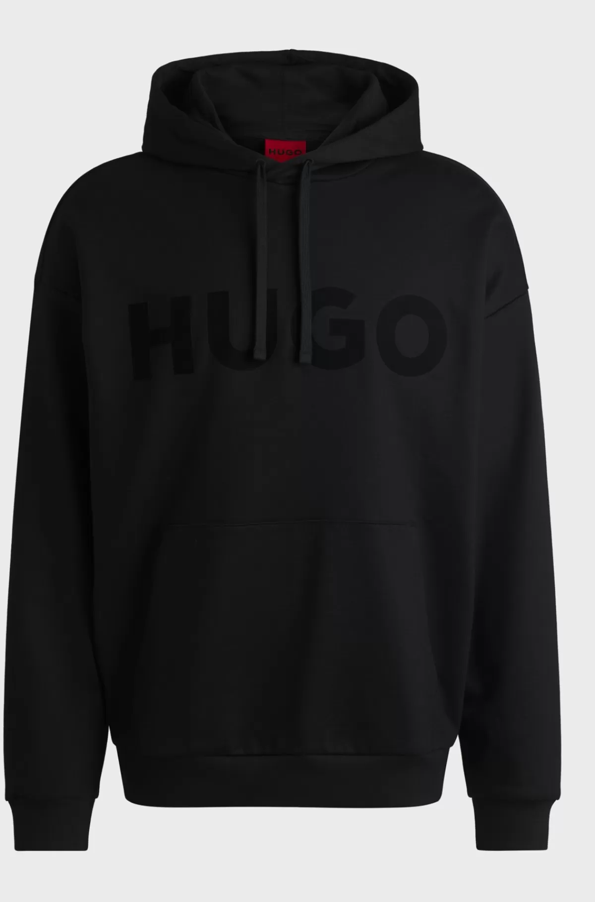 HUGO BOSS Hættetrøje Med Oversize Fit I Sweatkvalitet Af Bomuld Med Tone-i-tone-logo Sort Sale