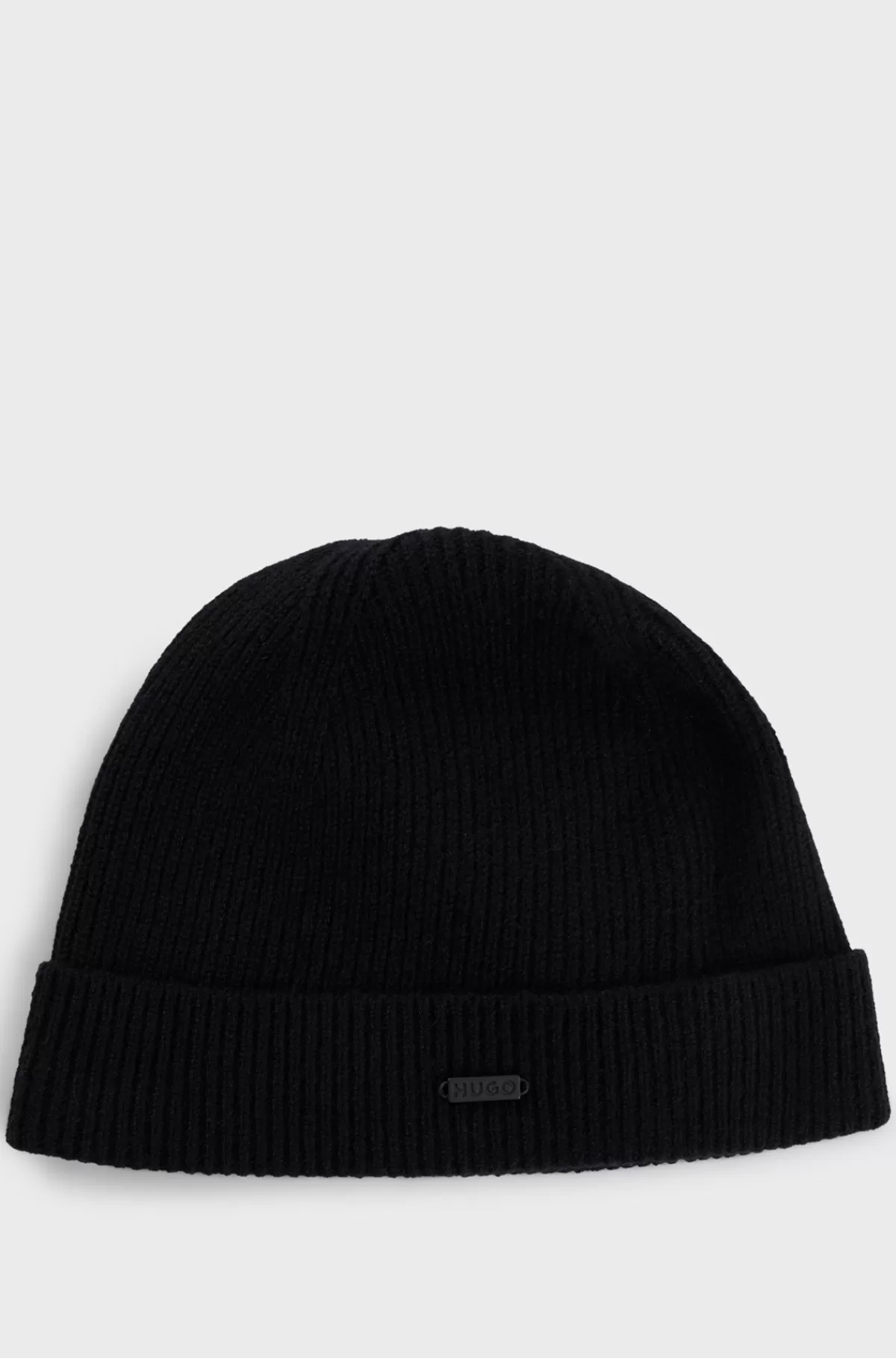 HUGO BOSS Hue Af Kashmir Med Logoplade Sort Discount
