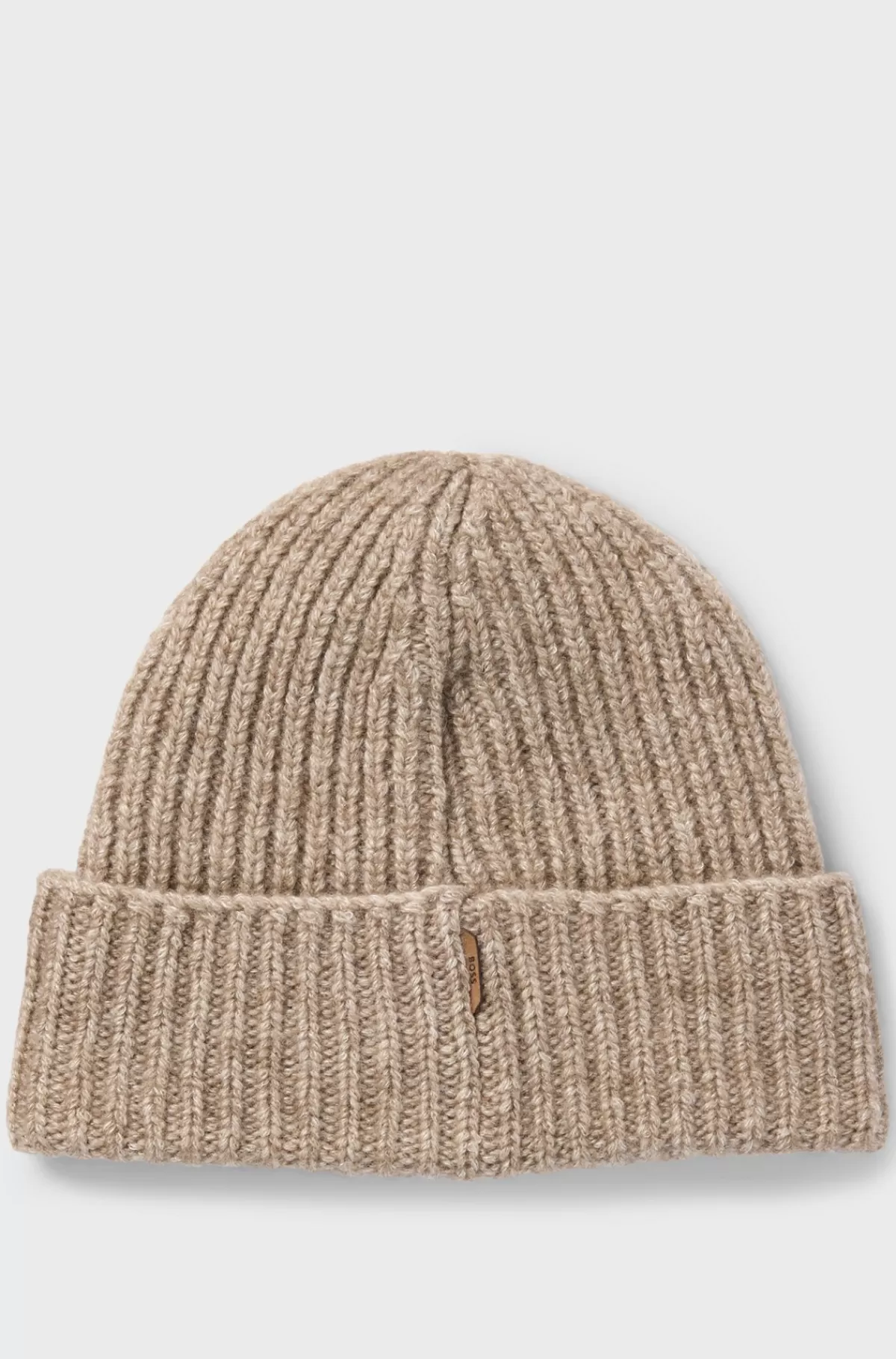 HUGO BOSS Hue I Chunky Strik I En Bisonuldblanding Med Silke Beige Shop