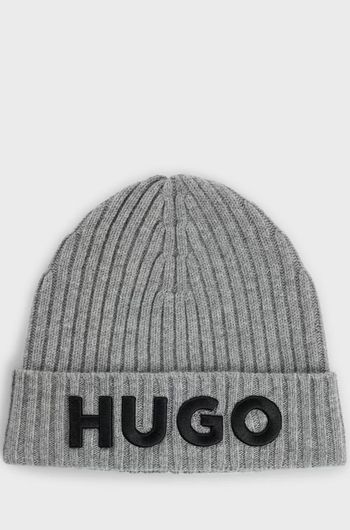 HUGO BOSS Hue I Ny Uld Med Logodetalje Grå Cheap