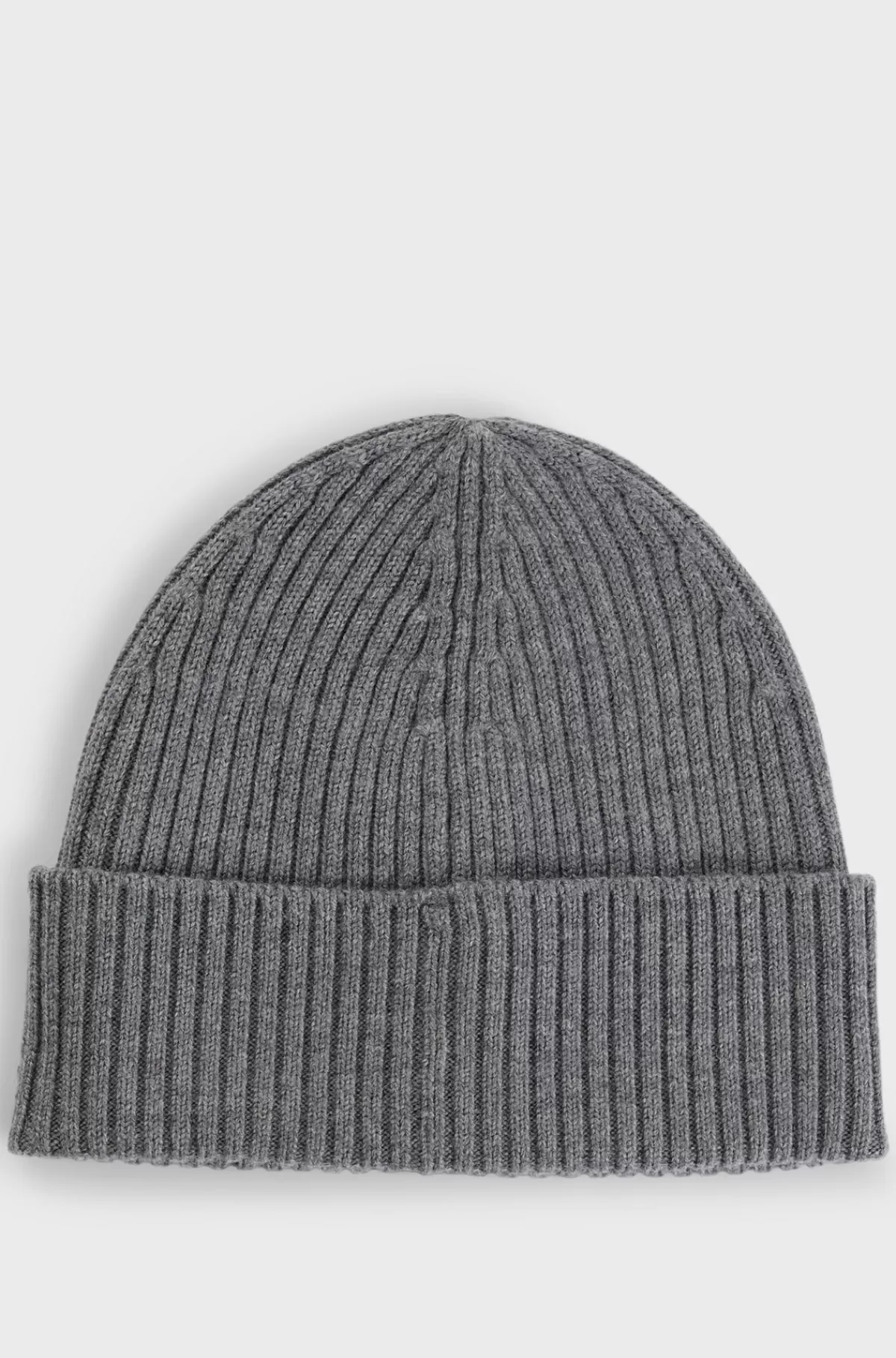HUGO BOSS Hue I Ny Uld Med Stablet Logo Grå Flash Sale