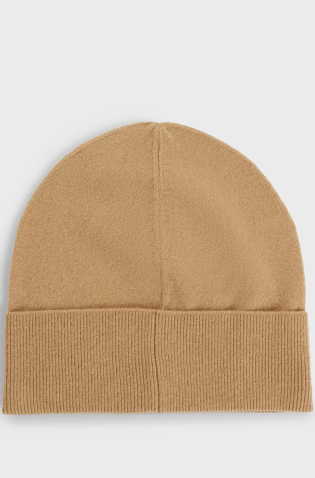 HUGO BOSS Hue I Uld Og Kashmir Med Logo Lysebrun Fashion