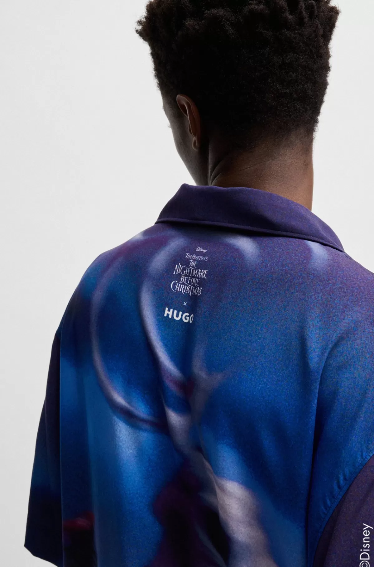 HUGO BOSS HUGO X Disneys The Nightmare Before Christmas-skjorte Med Loose Fit Og Print Blå mønstret Sale