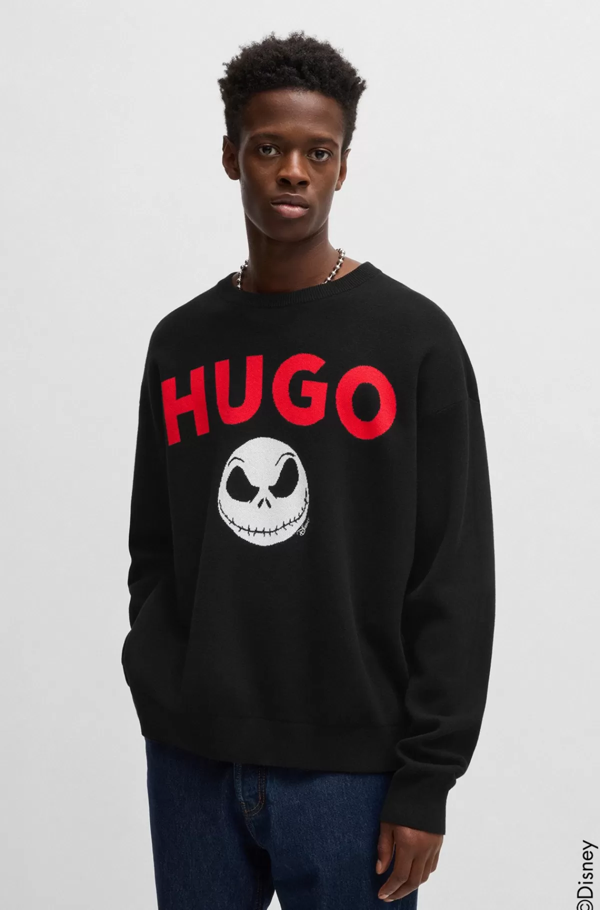 HUGO BOSS HUGO X Disneys The Nightmare Before Christmas-sweater Med Logo Sort New