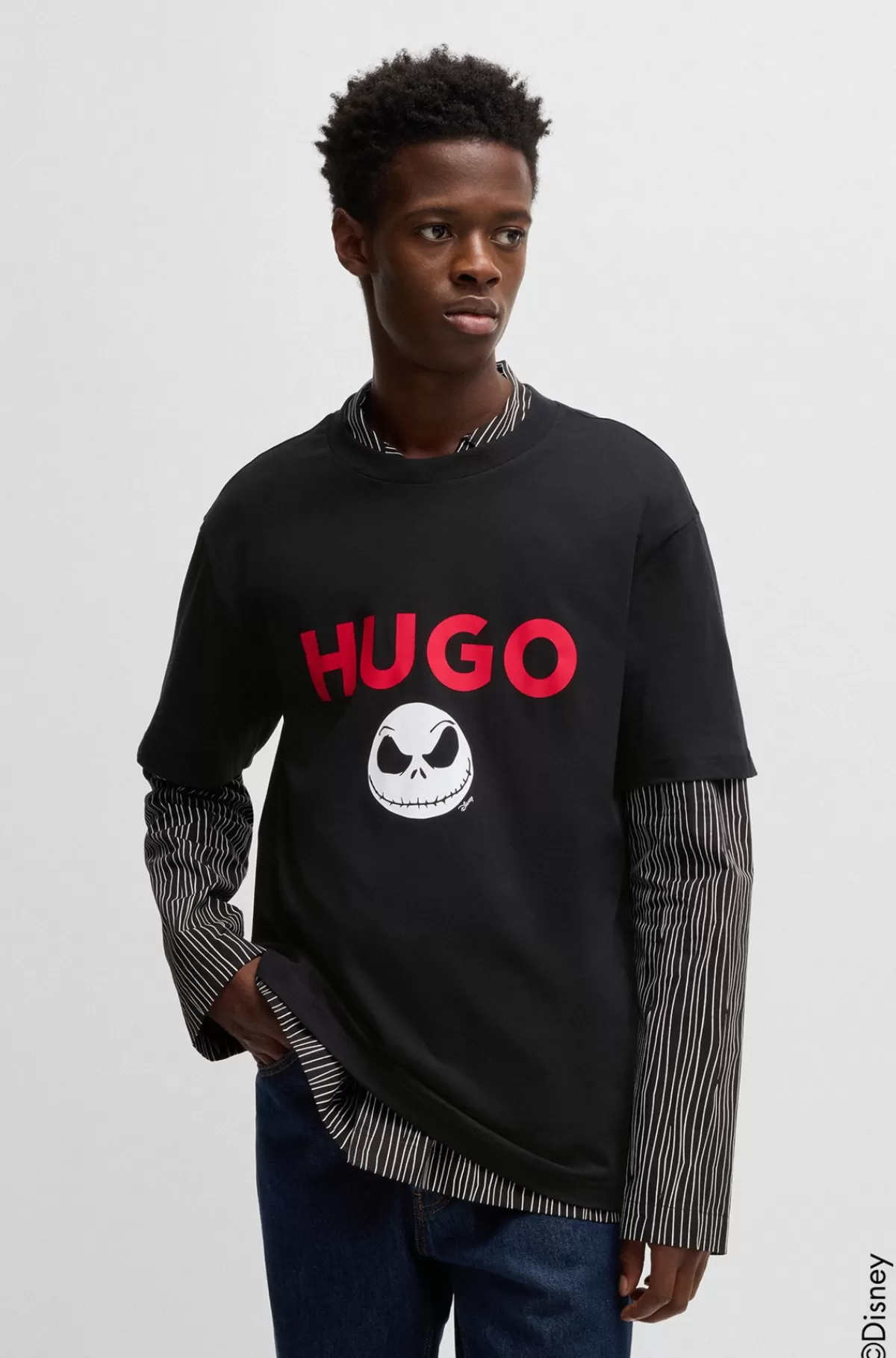 HUGO BOSS HUGO X Disneys The Nightmare Before Christmas-T-shirt Med Logo Sort Shop