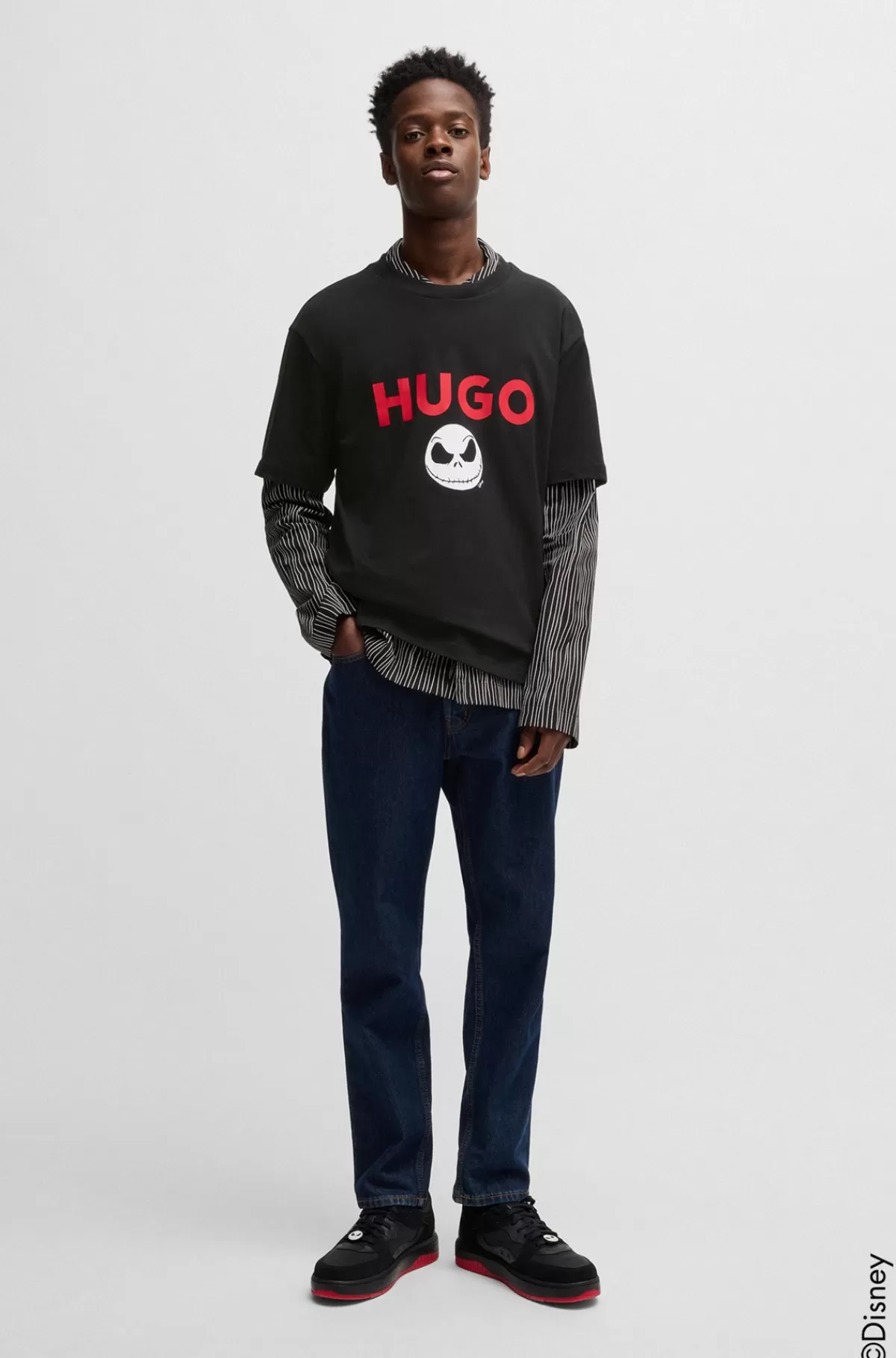 HUGO BOSS HUGO X Disneys The Nightmare Before Christmas-T-shirt Med Logo Sort Shop