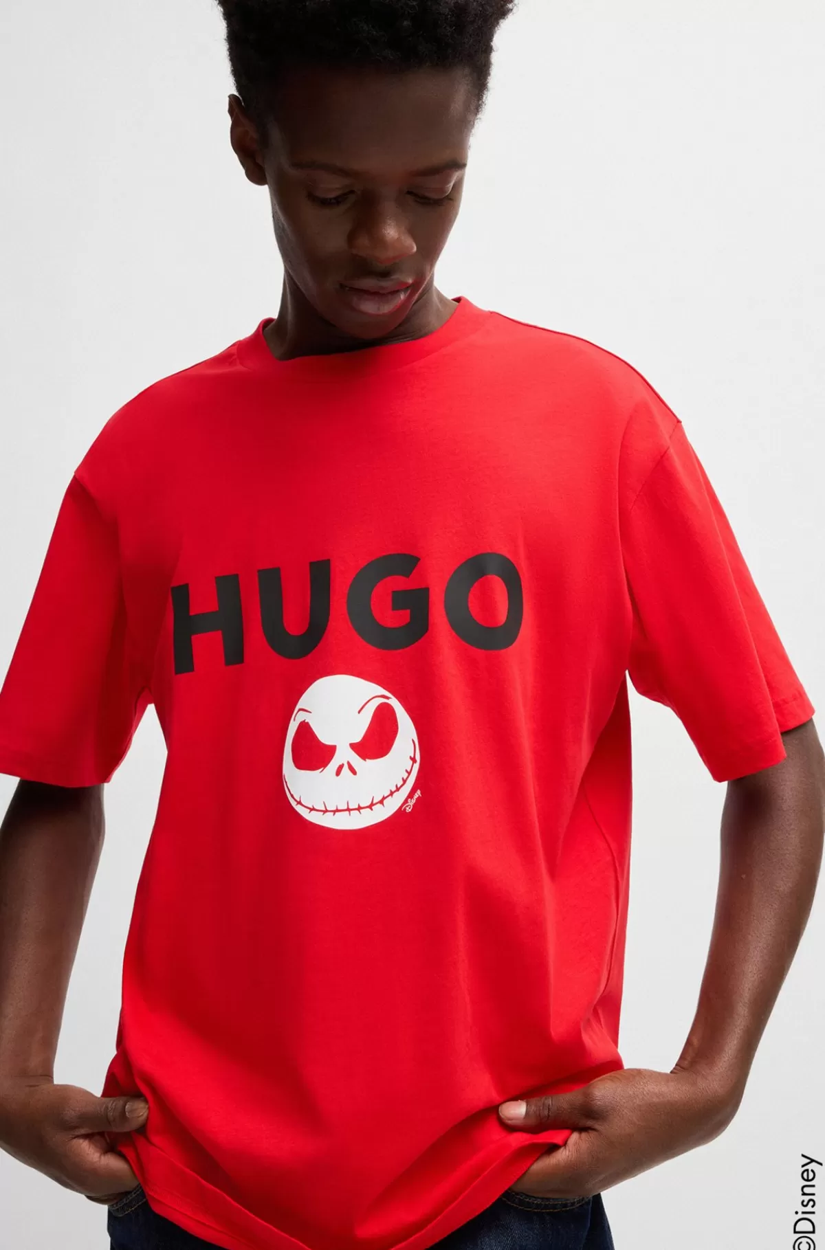 HUGO BOSS HUGO X Disneys The Nightmare Before Christmas-T-shirt Med Logo Rød Best Sale