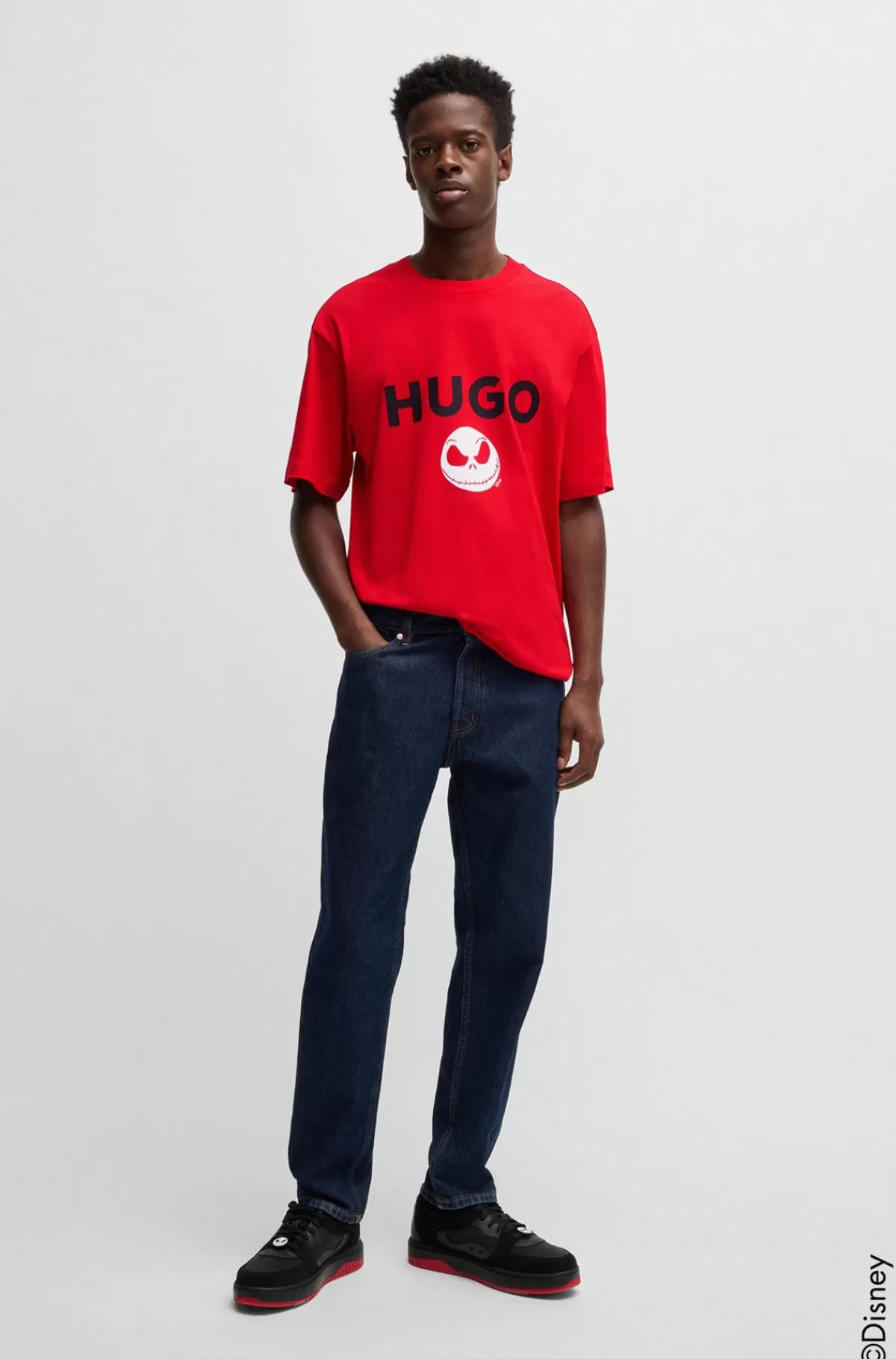 HUGO BOSS HUGO X Disneys The Nightmare Before Christmas-T-shirt Med Logo Rød Best Sale