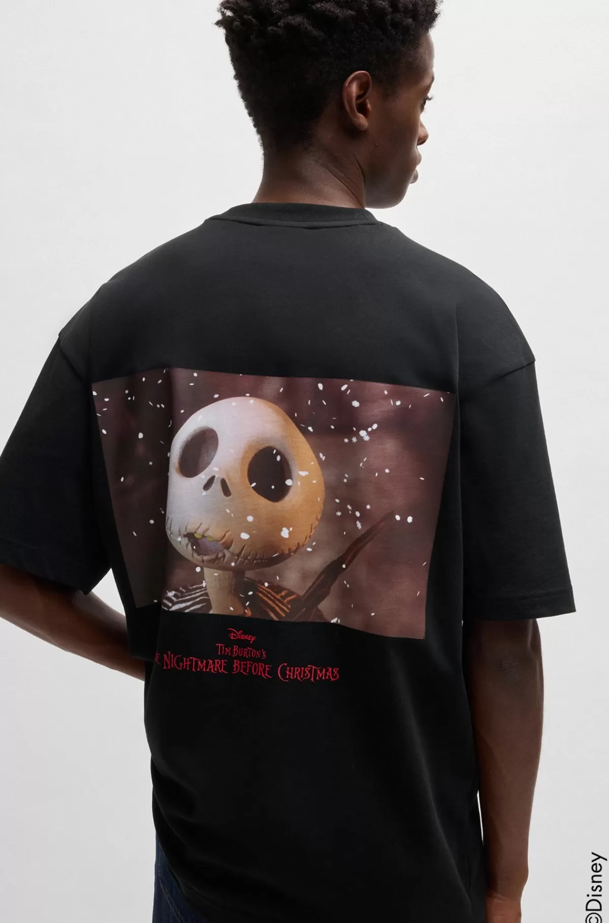 HUGO BOSS HUGO X Disneys The Nightmare Before Christmas-T-shirt Med Oversize Fit Sort Fashion