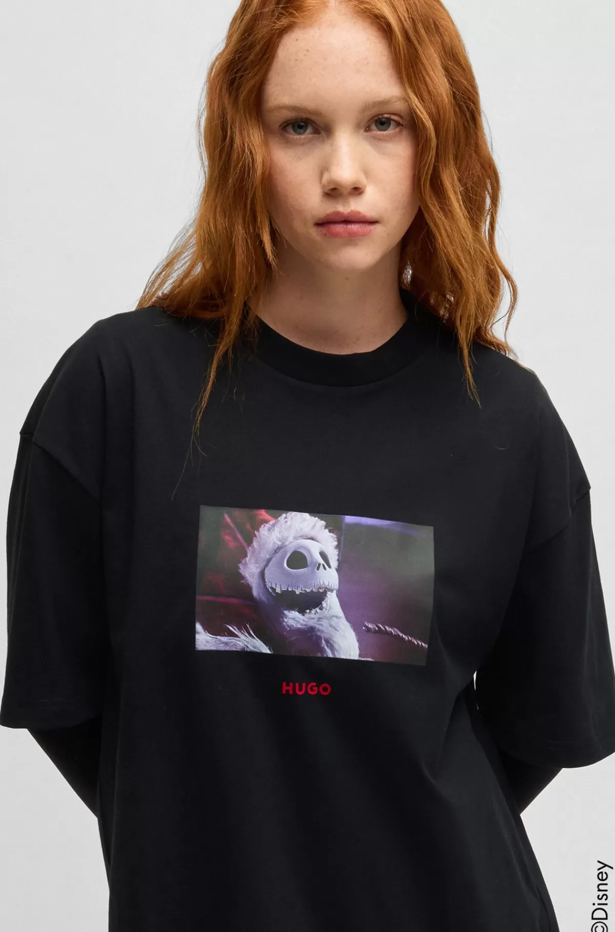HUGO BOSS HUGO X Disneys The Nightmare Before Christmas-T-shirt Med Oversize Fit Sort Fashion