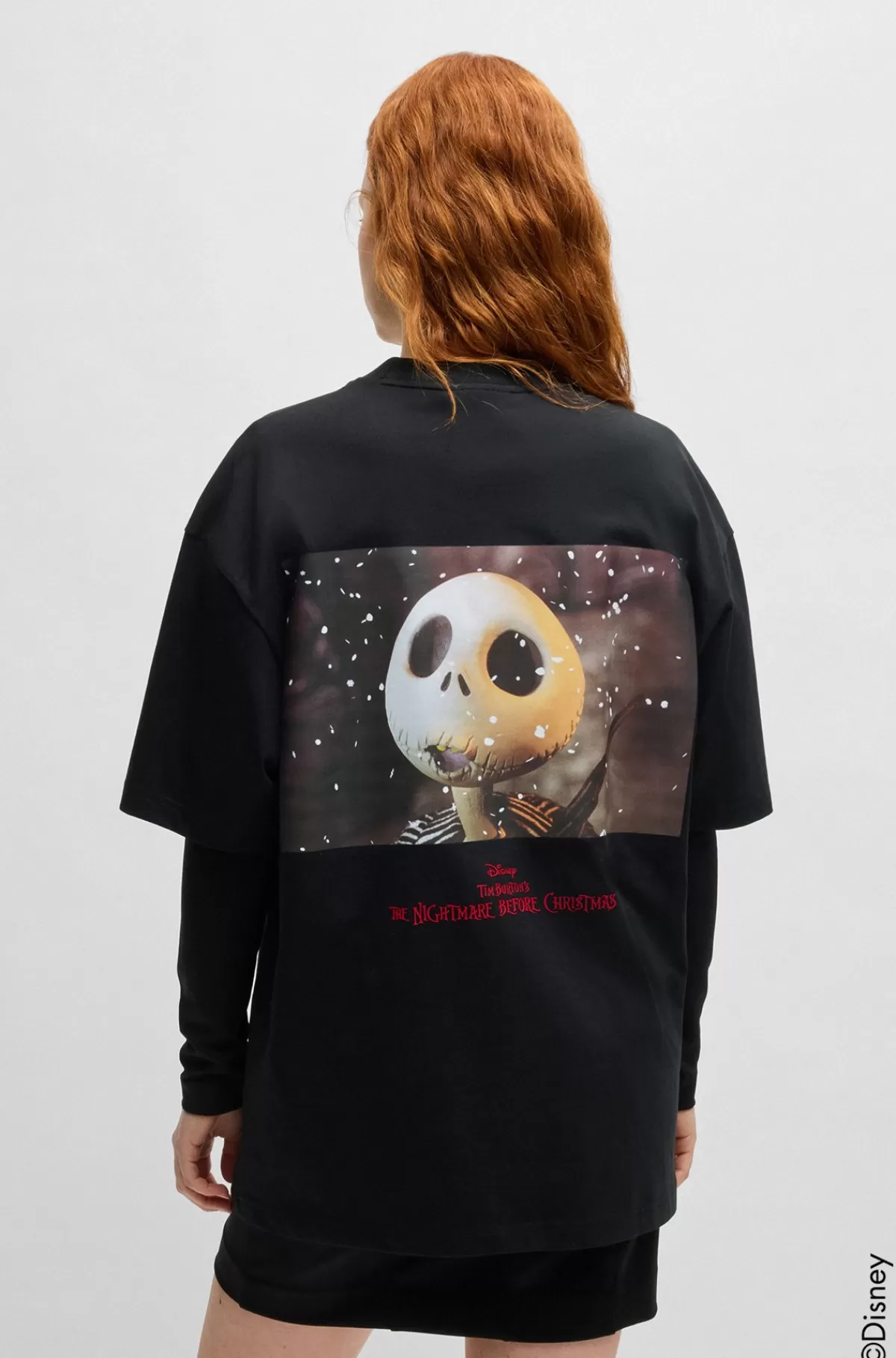 HUGO BOSS HUGO X Disneys The Nightmare Before Christmas-T-shirt Med Oversize Fit Sort Fashion
