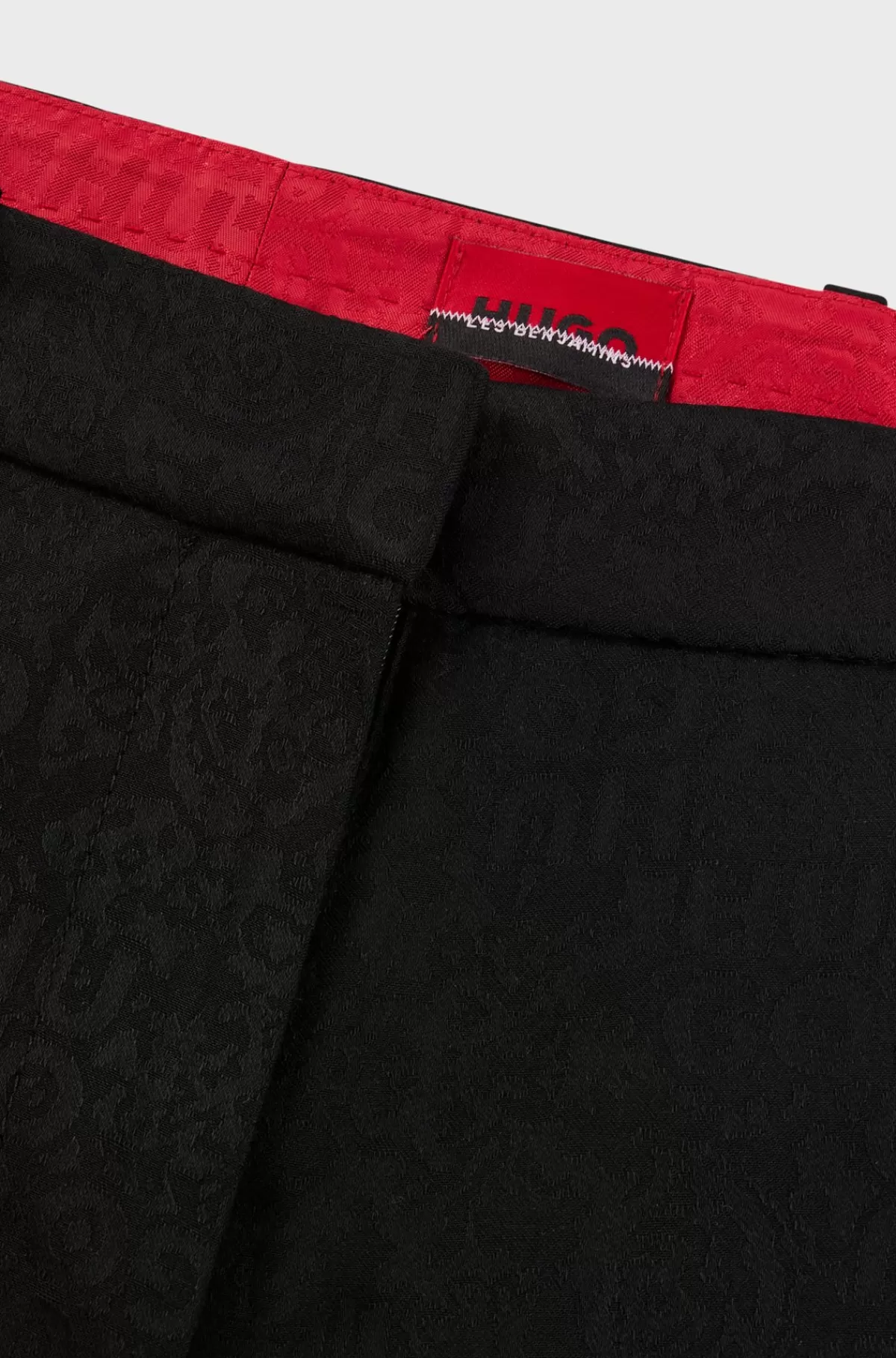 HUGO BOSS HUGO X Les Benjamins Bukser I Jacquard Med Relaxed Fit Sort Cheap