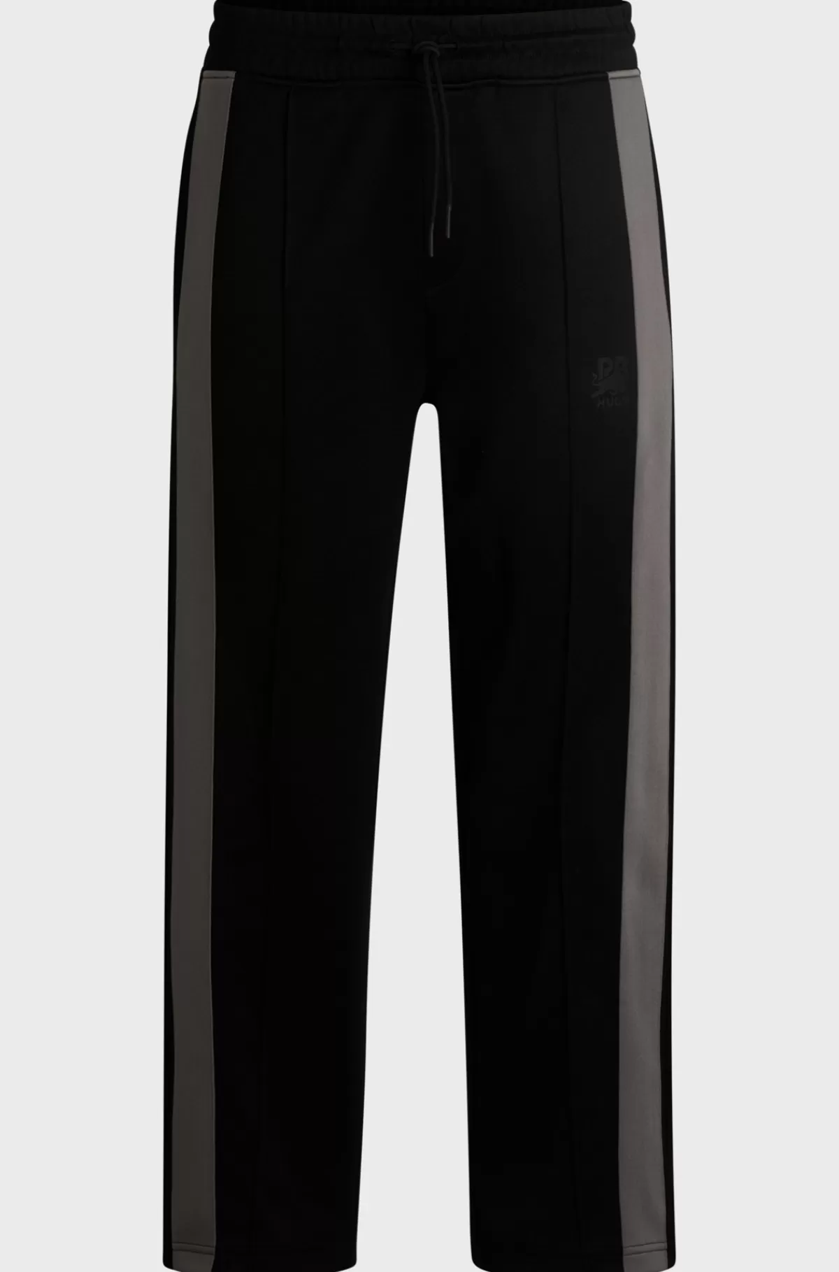 HUGO BOSS HUGO X RB-bukser Med Oversize Fit Og Påsyet Bånd Samt Signaturgrafik Med Tyr Sort Shop