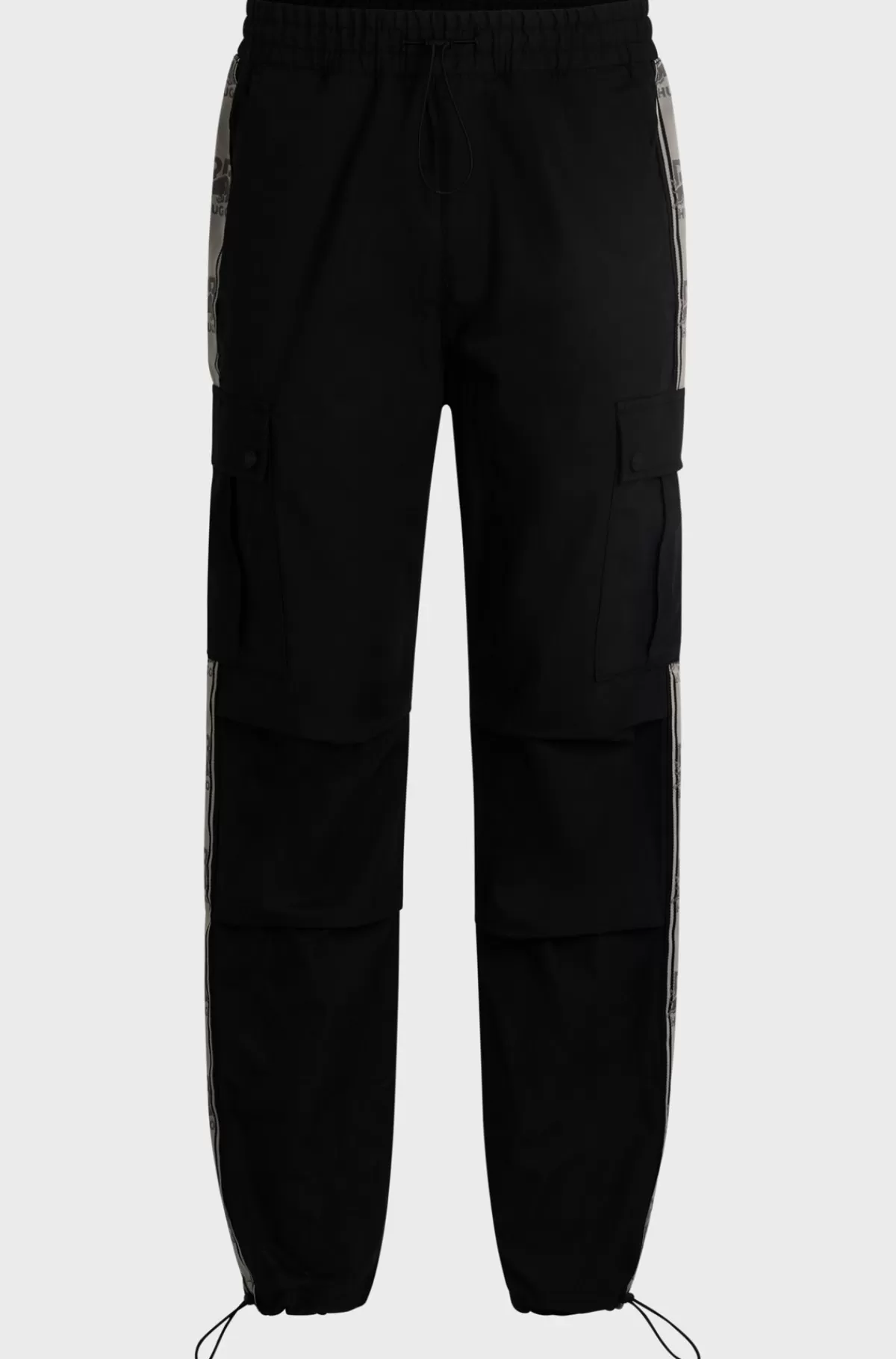 HUGO BOSS HUGO X RB-cargobukser Med Regular Fit Og Brandet, Påsyet Bånd Sort Best