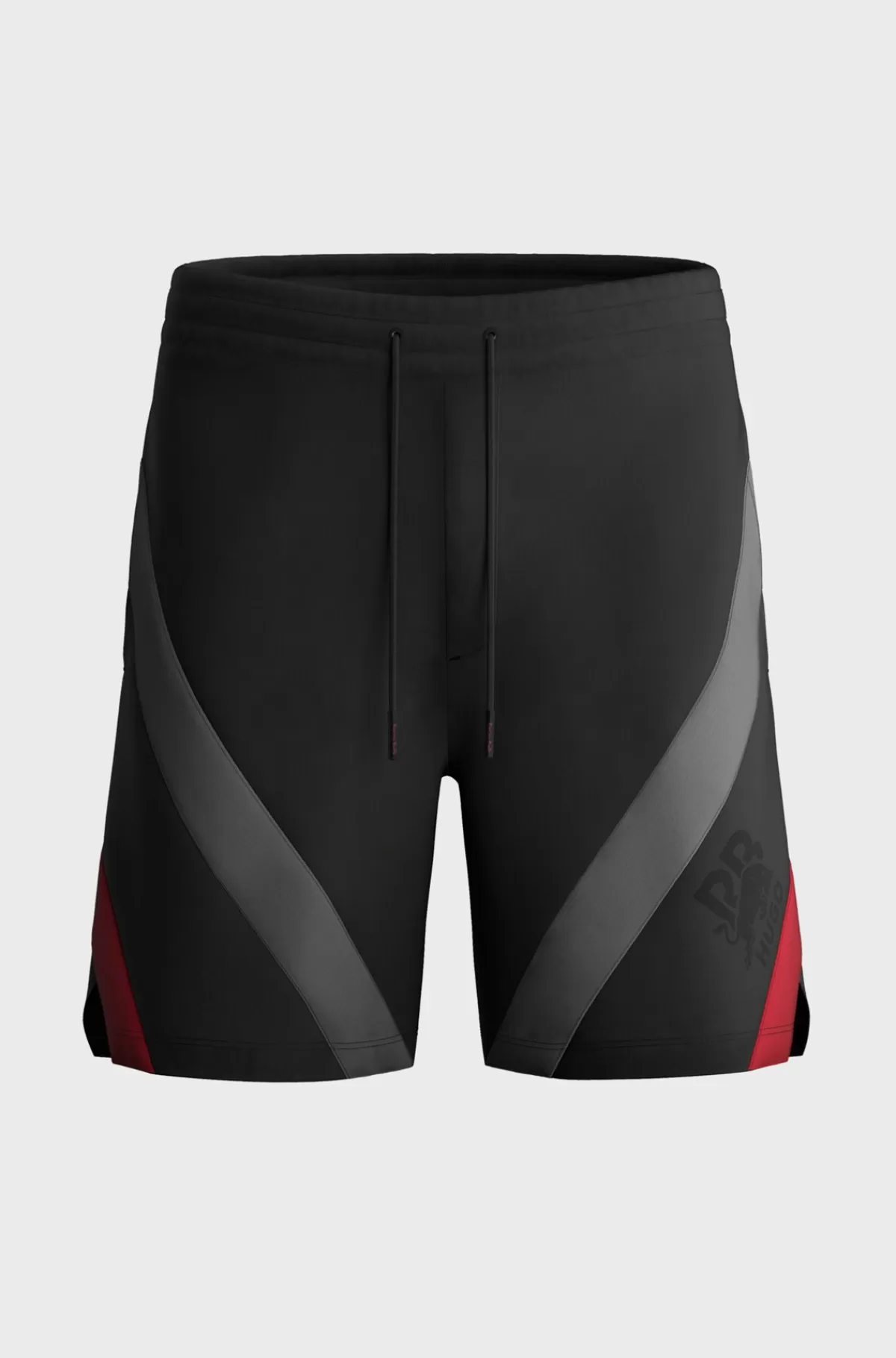 HUGO BOSS HUGO X RB-shorts Med Oversize Fit Og Signaturgrafik Med Tyr Sort Flash Sale