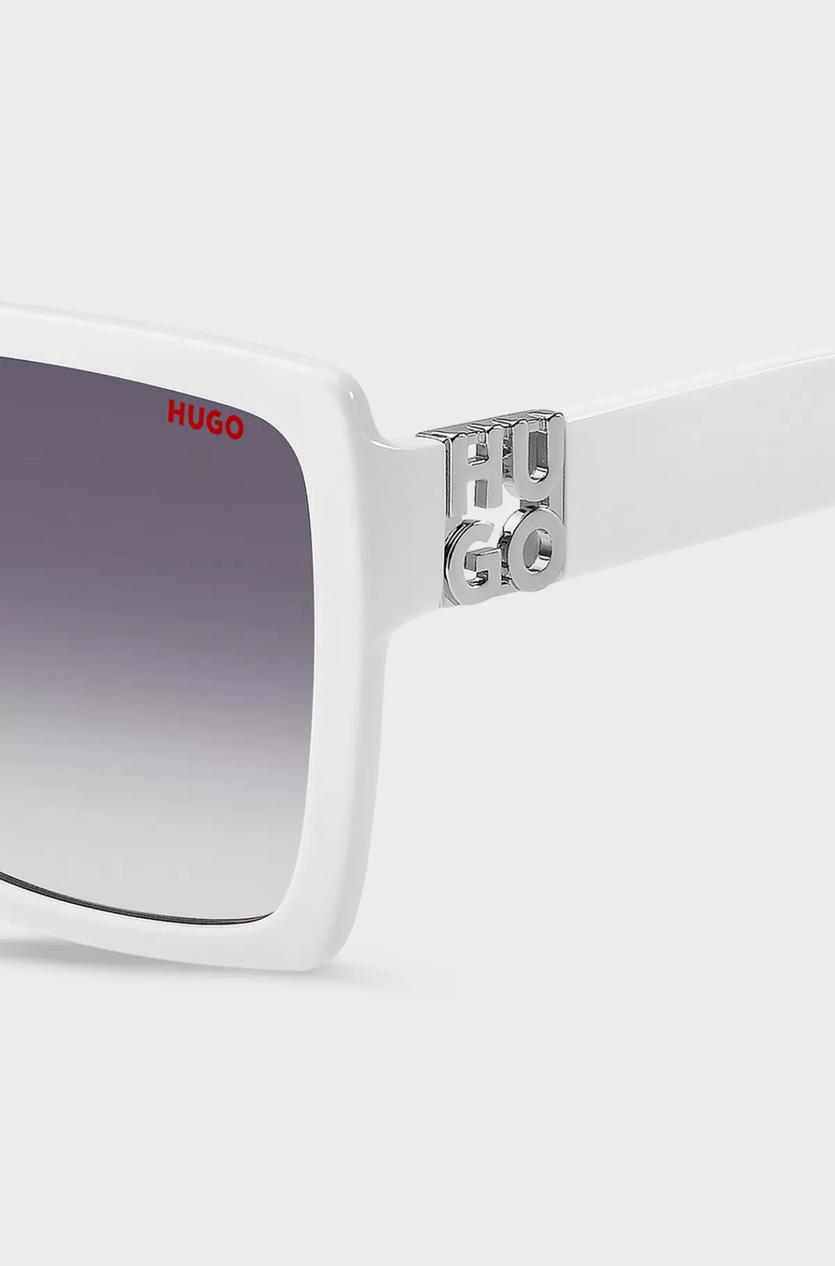 HUGO BOSS e Acetat-solbriller Med Stablet Logo Hvid Flash Sale