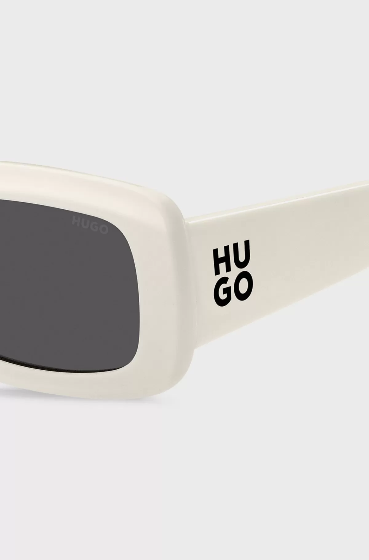 HUGO BOSS e Solbriller Med Stablede Logoer På Tindingerne Hvid Cheap